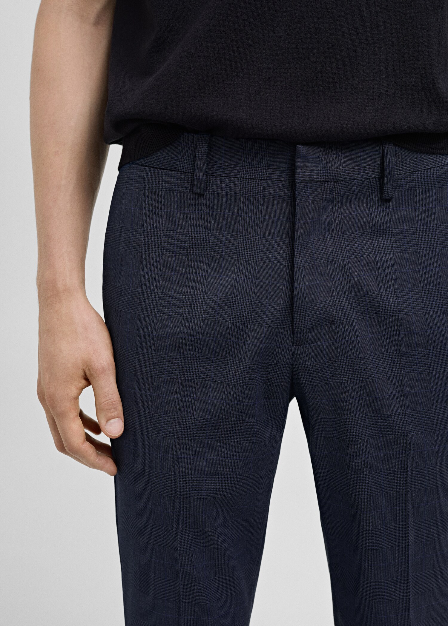 Stretch fabric super slim-fit suit trousers - Details of the article 1