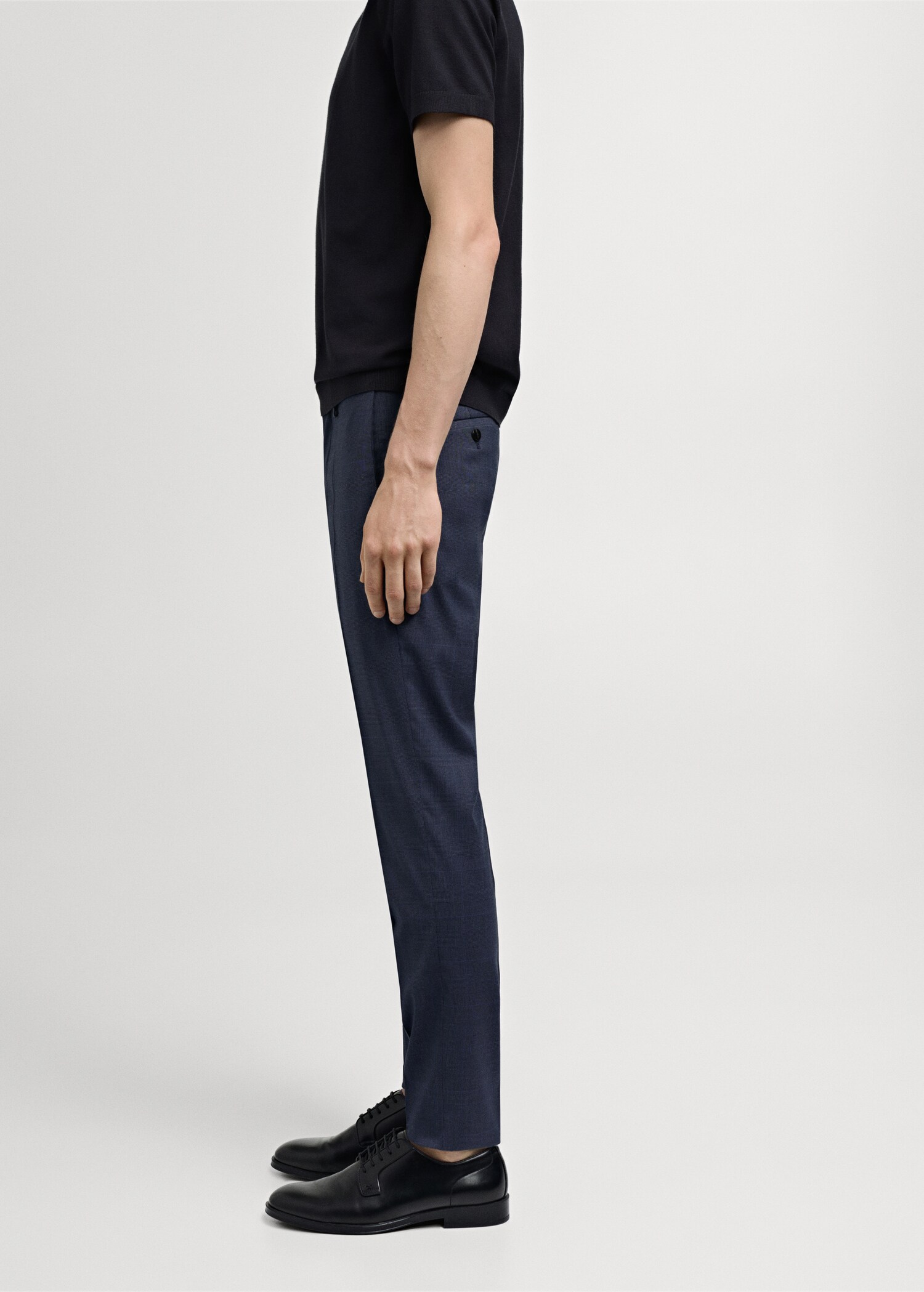 Stretch fabric super slim-fit suit trousers - Details of the article 2