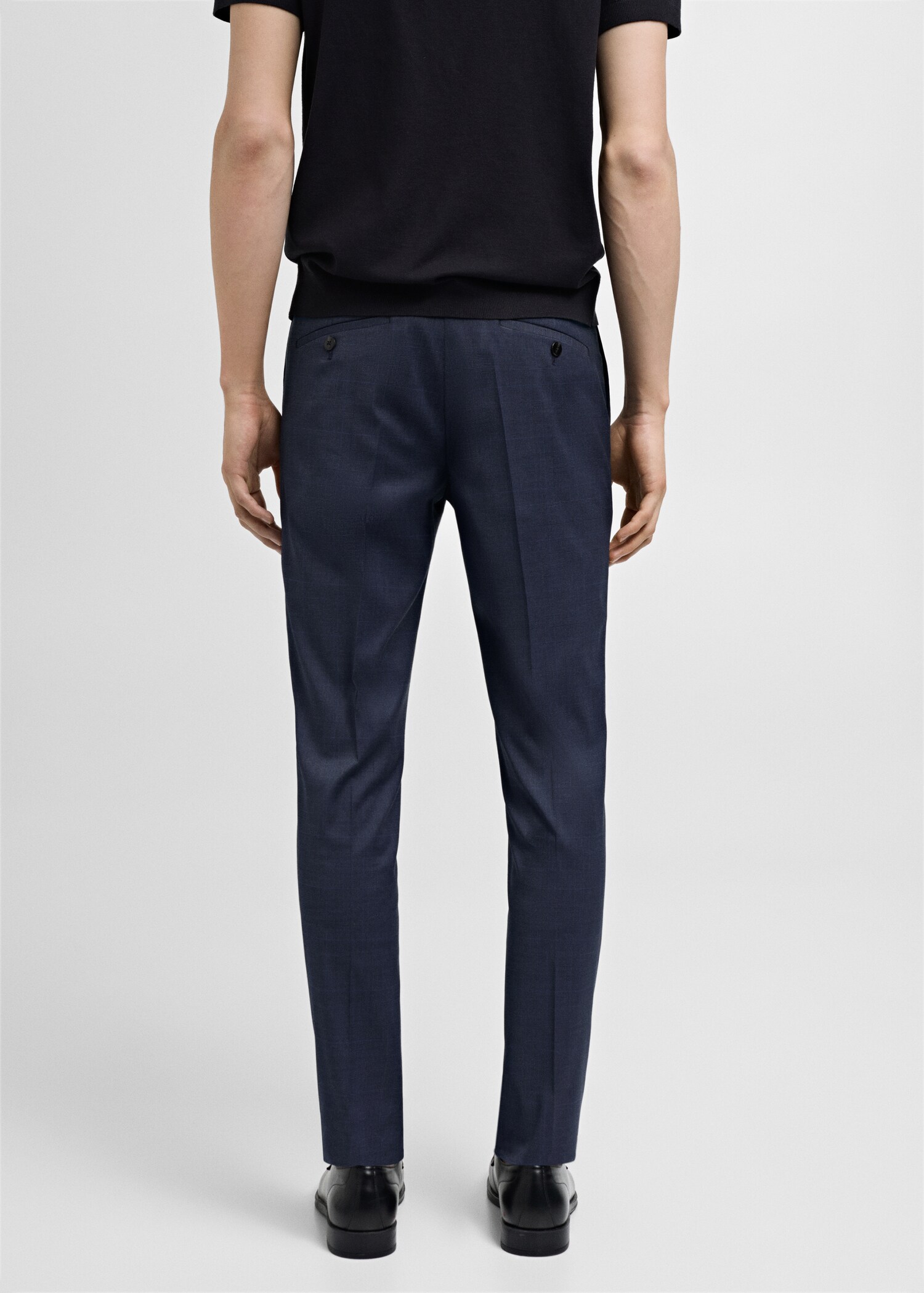 Stretch fabric super slim-fit suit trousers - Reverse of the article