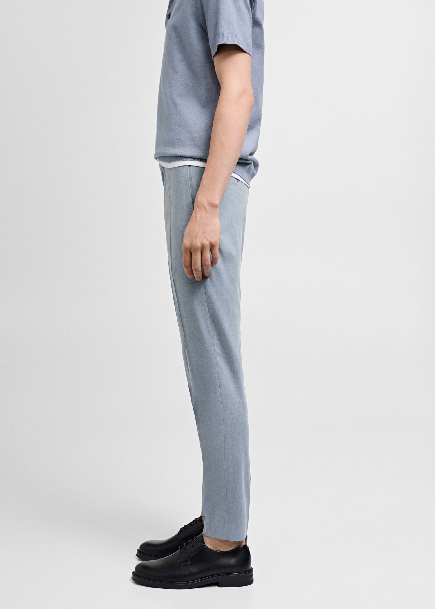 Stretch fabric super slim-fit suit trousers - Details of the article 2