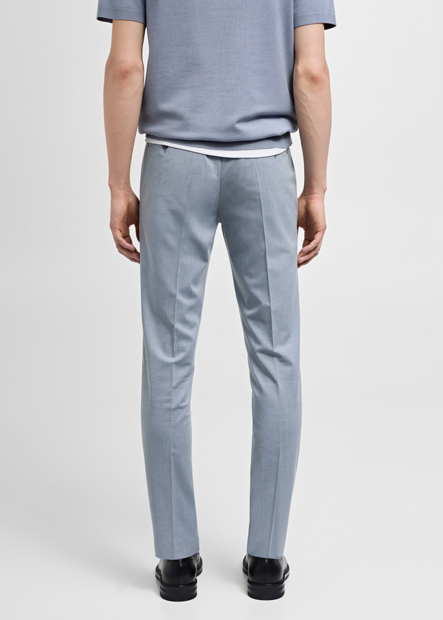 Stretch fabric super slim-fit suit trousers - Reverse of the article
