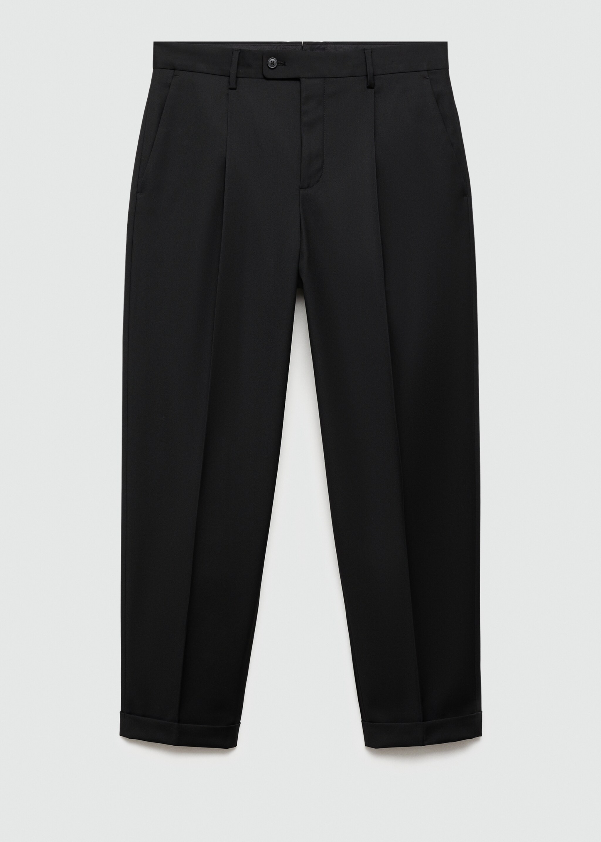 Pantalon de costume regular fit - Article sans modèle, Noir. Ref: 77000584-00.