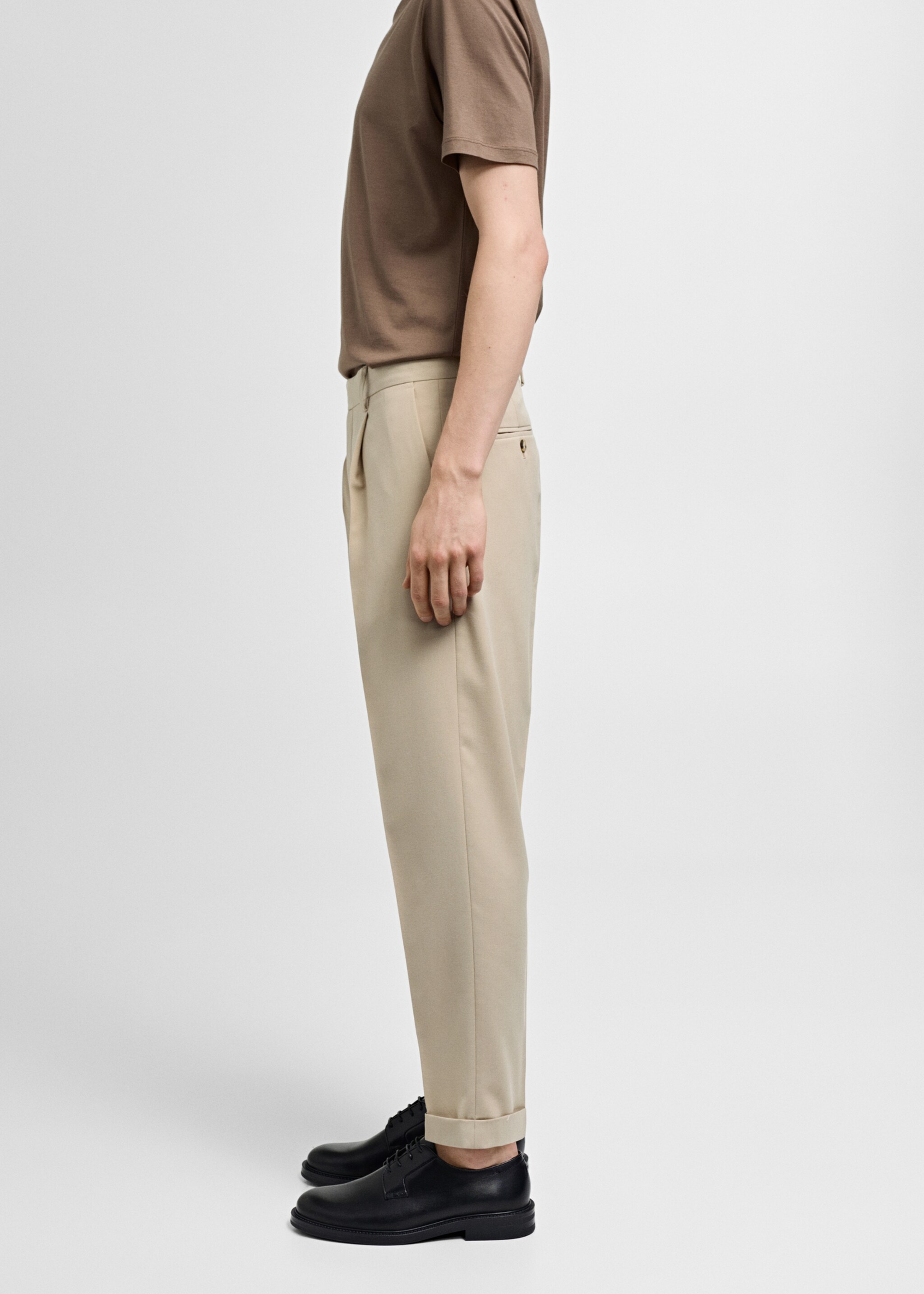 Regular Fit Anzughose - Detail des Artikels 2, Beige. Ref: 77000585-00.