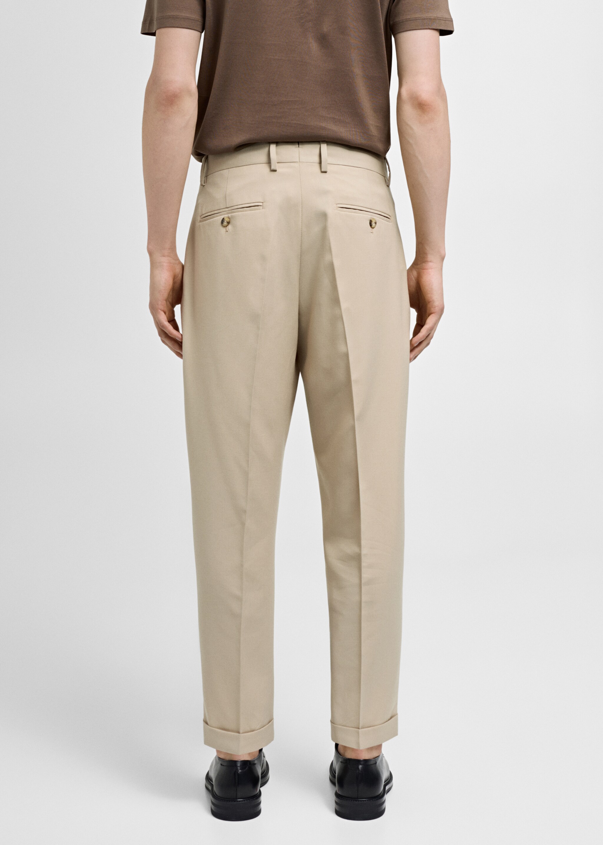 Regular Fit Anzughose - Rückseite des Artikels, Beige. Ref: 77000585-00.