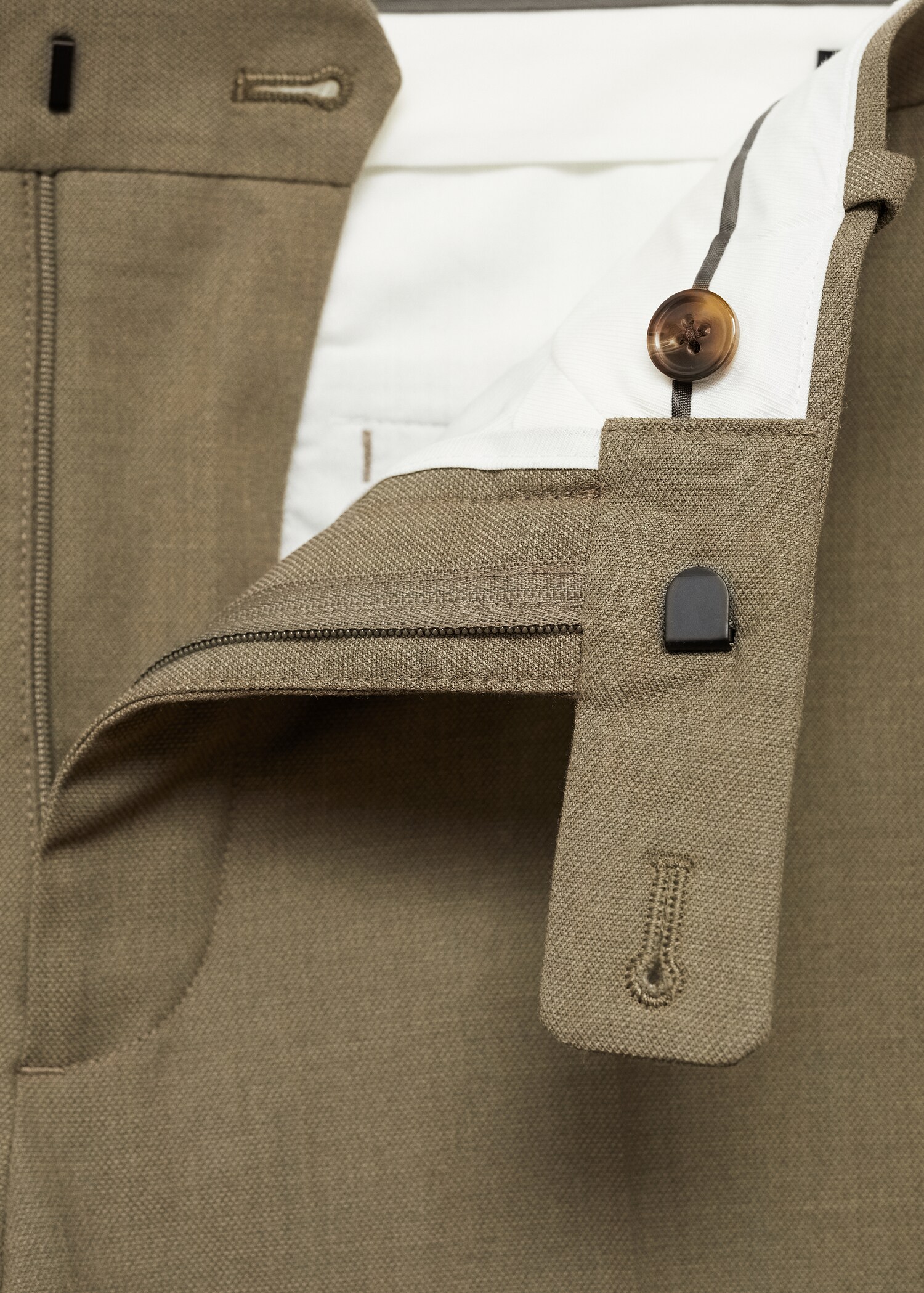 Stretch-fabric slim-fit suit trousers - Details of the article 8