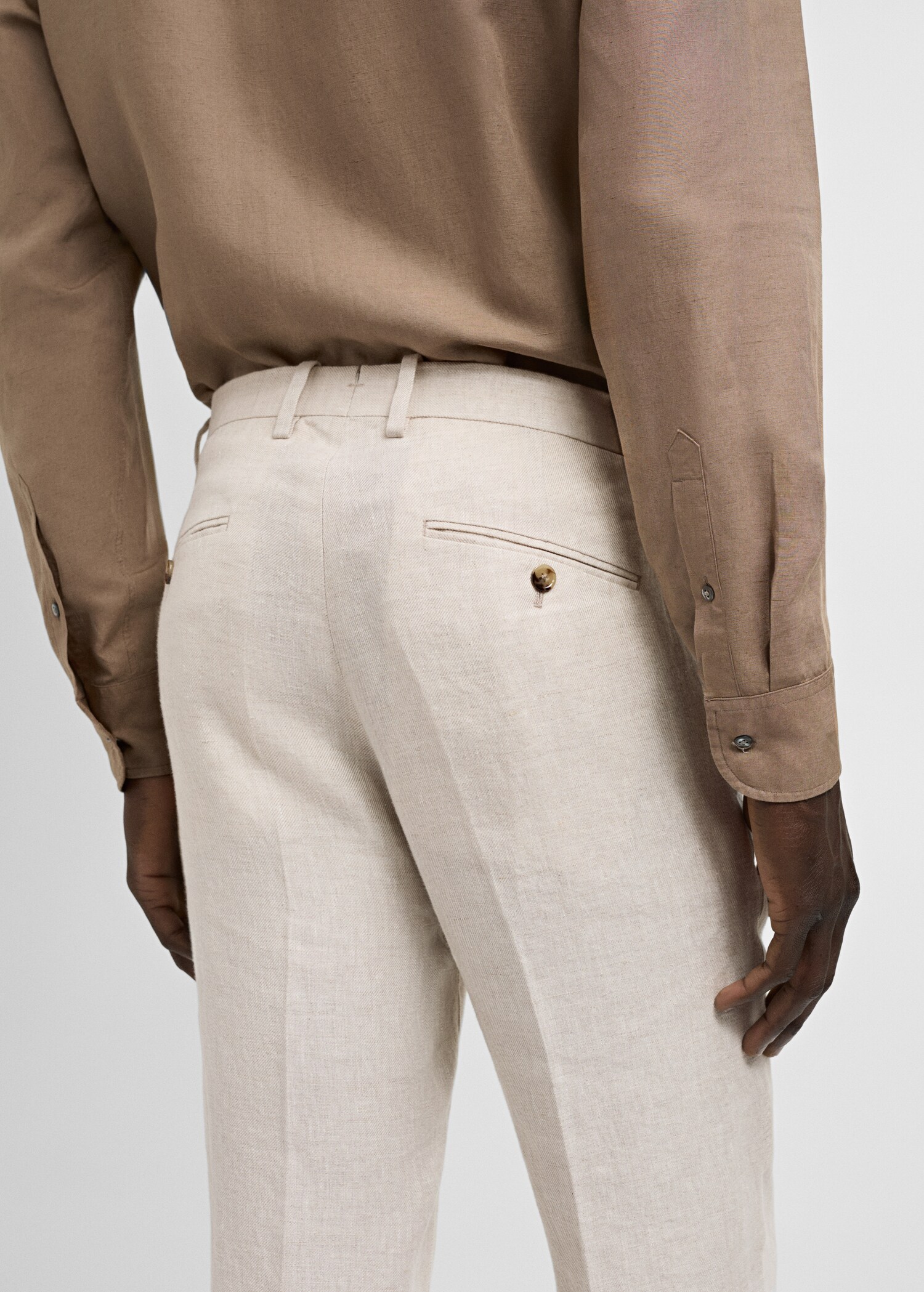 Slim-Fit-Anzughose aus 100 % Leinen - Detail des Artikels 2