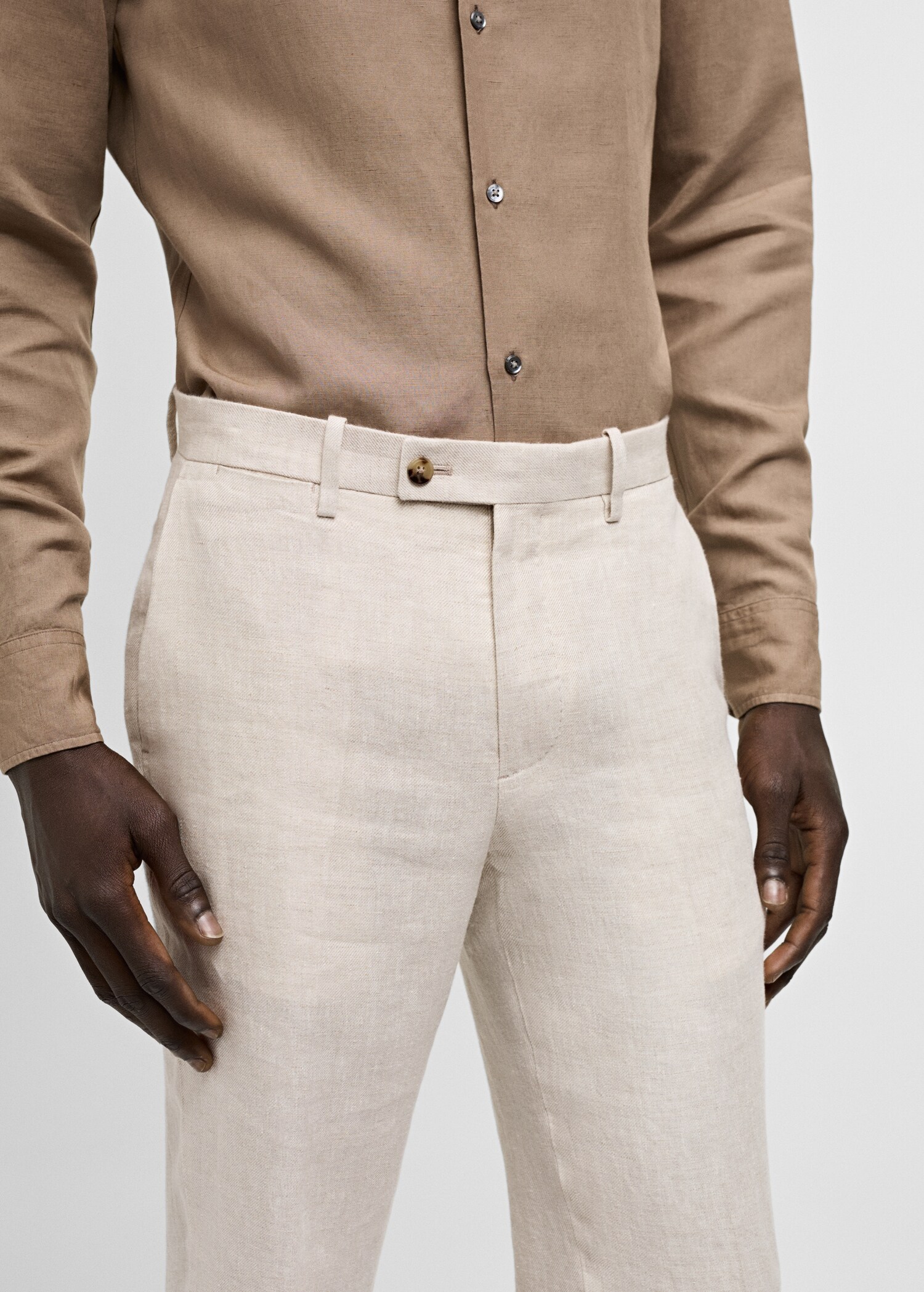 Slim-Fit-Anzughose aus 100 % Leinen - Detail des Artikels 6