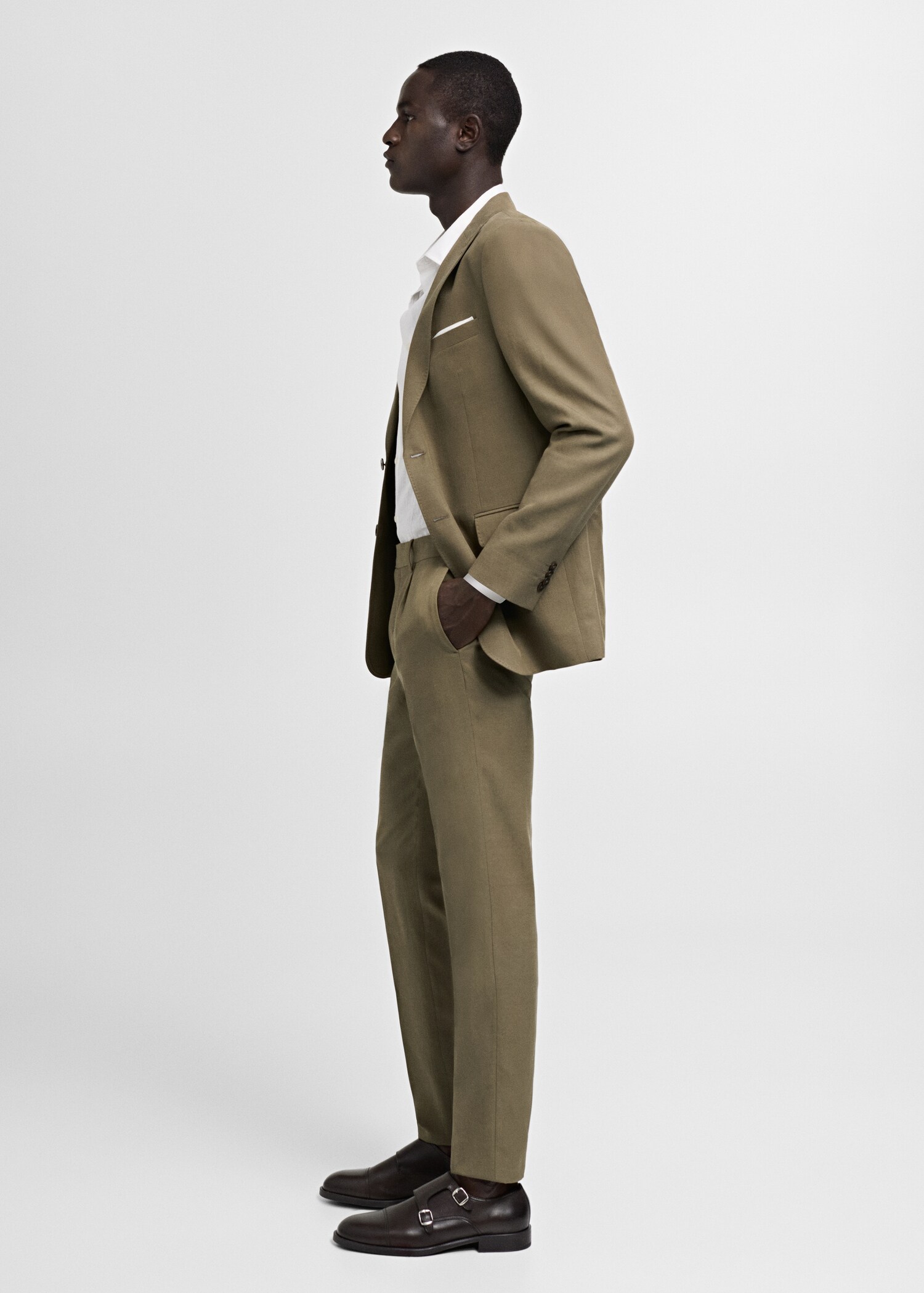 Tencel™ Slim-Fit-Anzughose mit Abnähern - Detail des Artikels 1