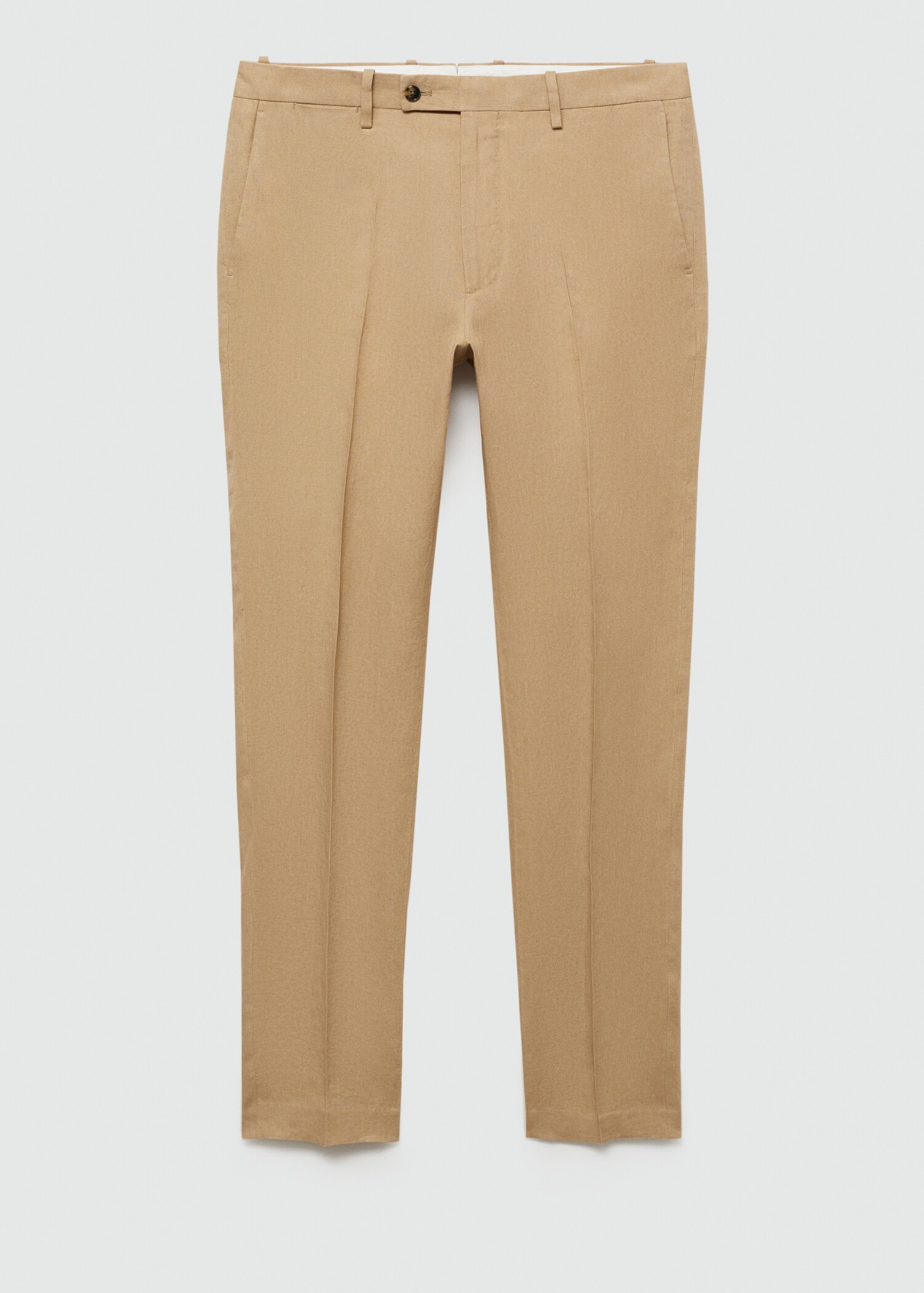 100% linen slim-fit suit trousers - Article without model