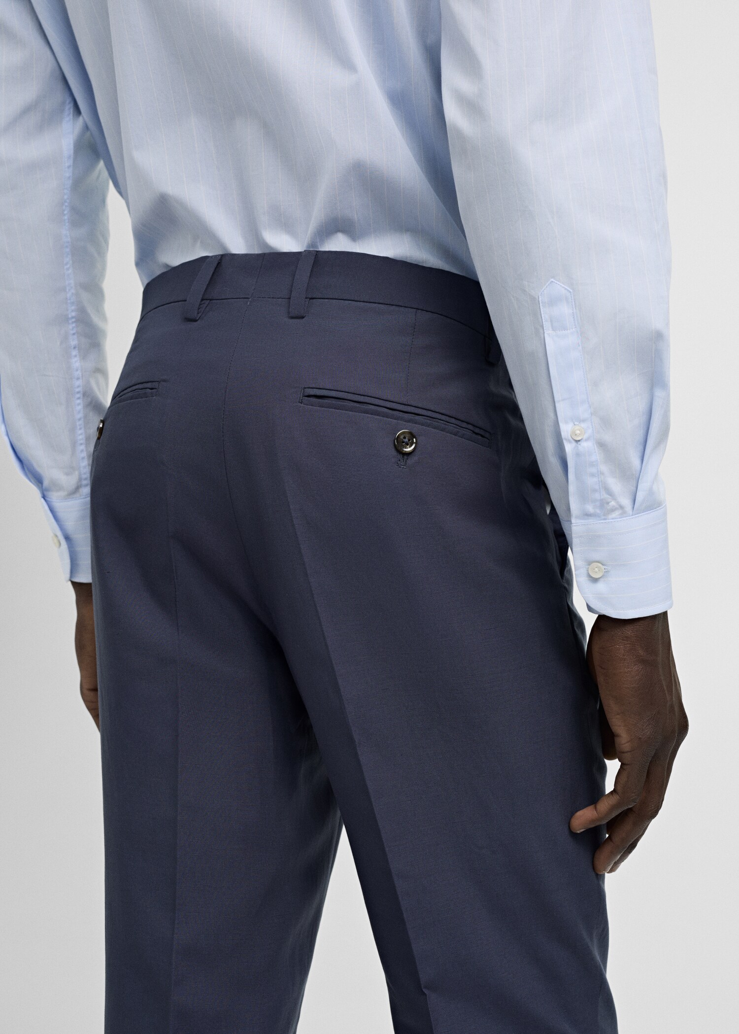 Stretch-fabric slim-fit suit pants - Details of the article 2
