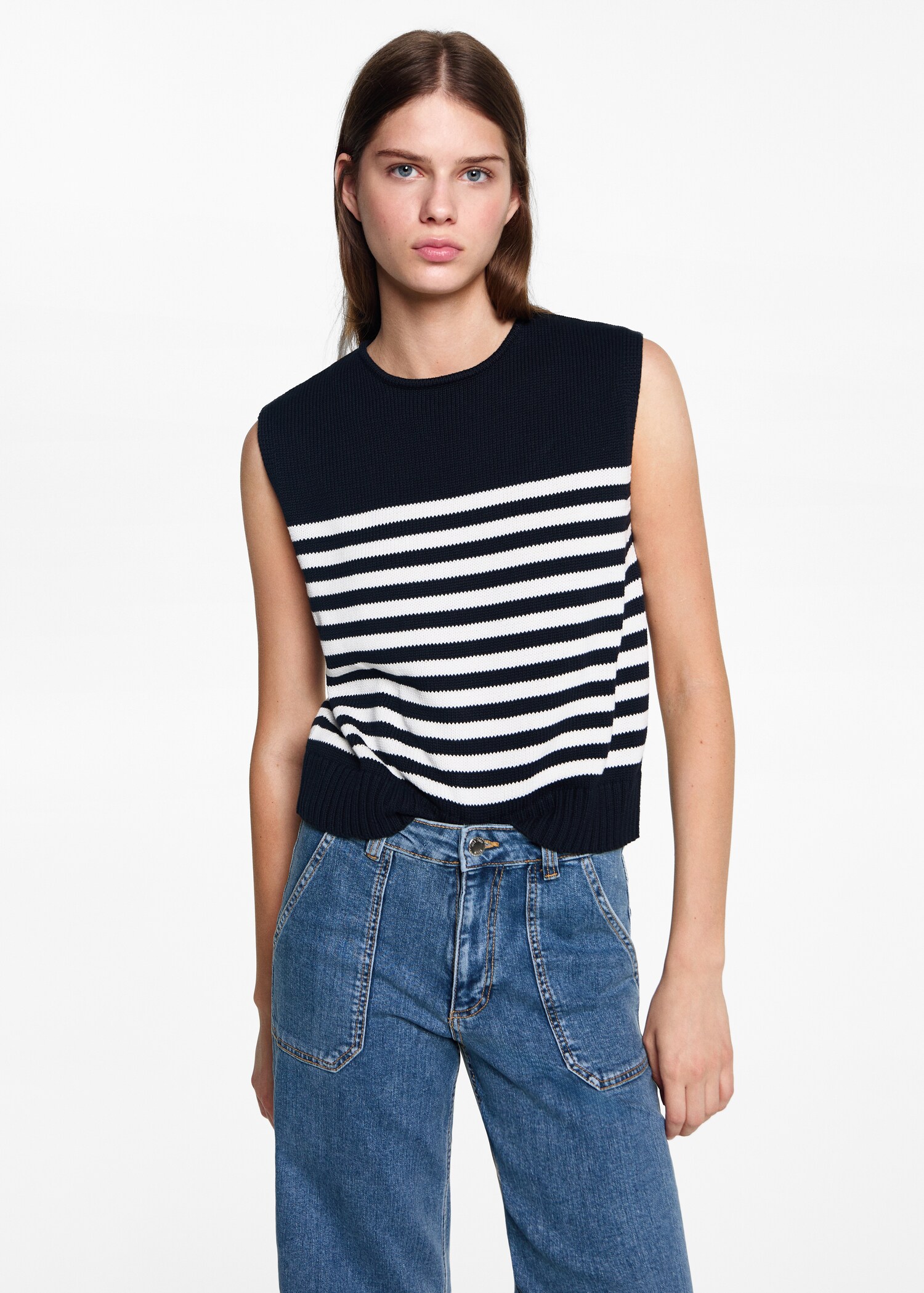 Culotte-Jeans mit Taschen - Mittlere Ansicht