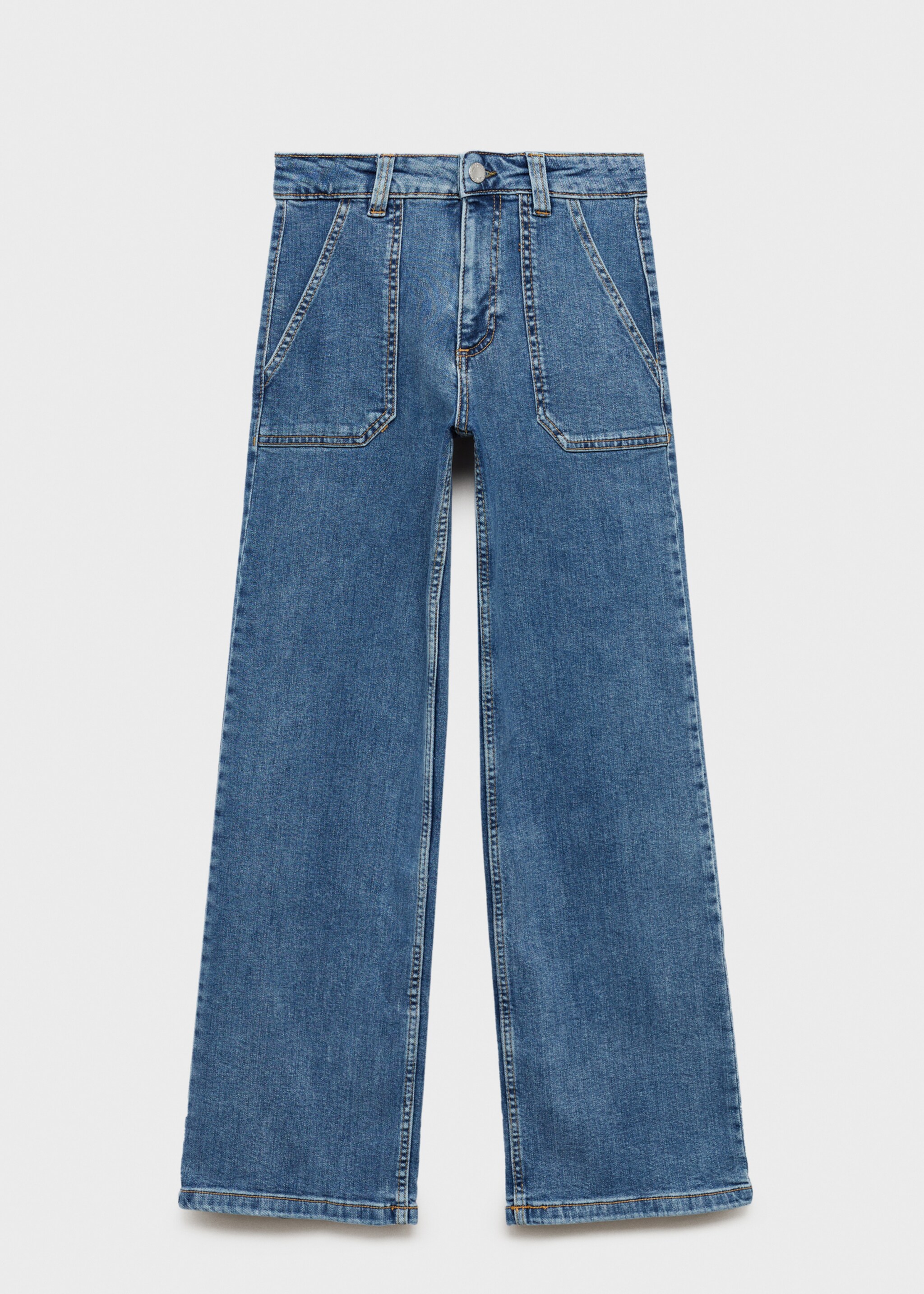 Jeans culotte bolsillos - Artículo sin modelo, Azul medio. Ref: 77000615-00.