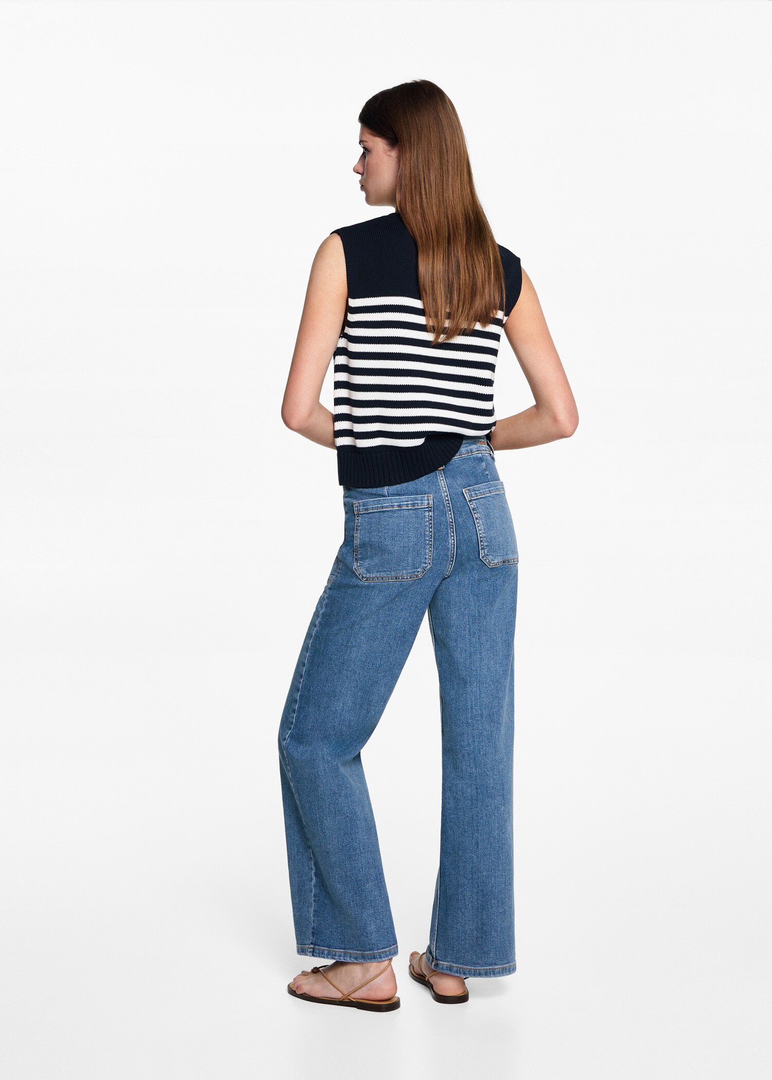 Culotte-Jeans mit Taschen - Rückseite des Artikels
