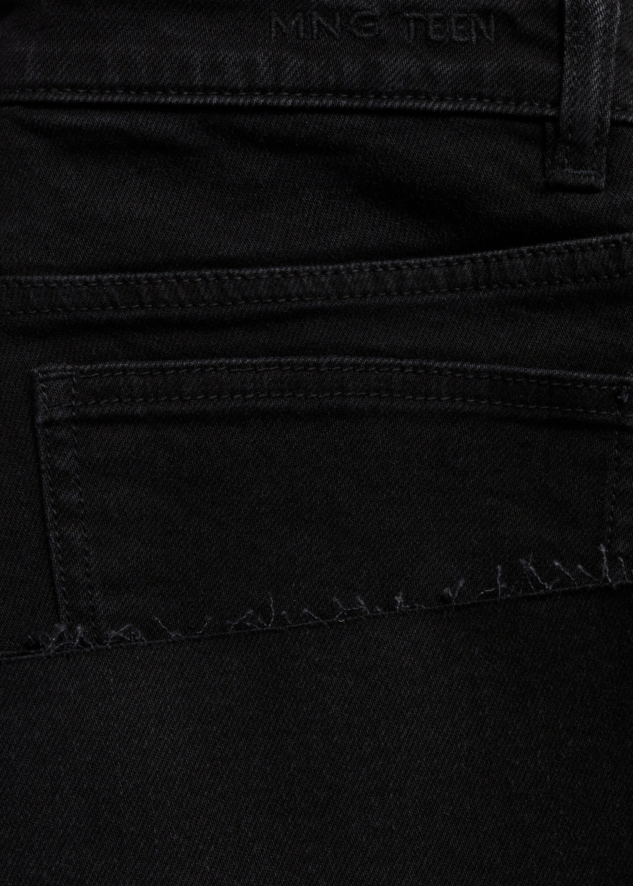 Jeans flare crop - Detalle del artículo 0, Negro. Ref: 77000618-00.