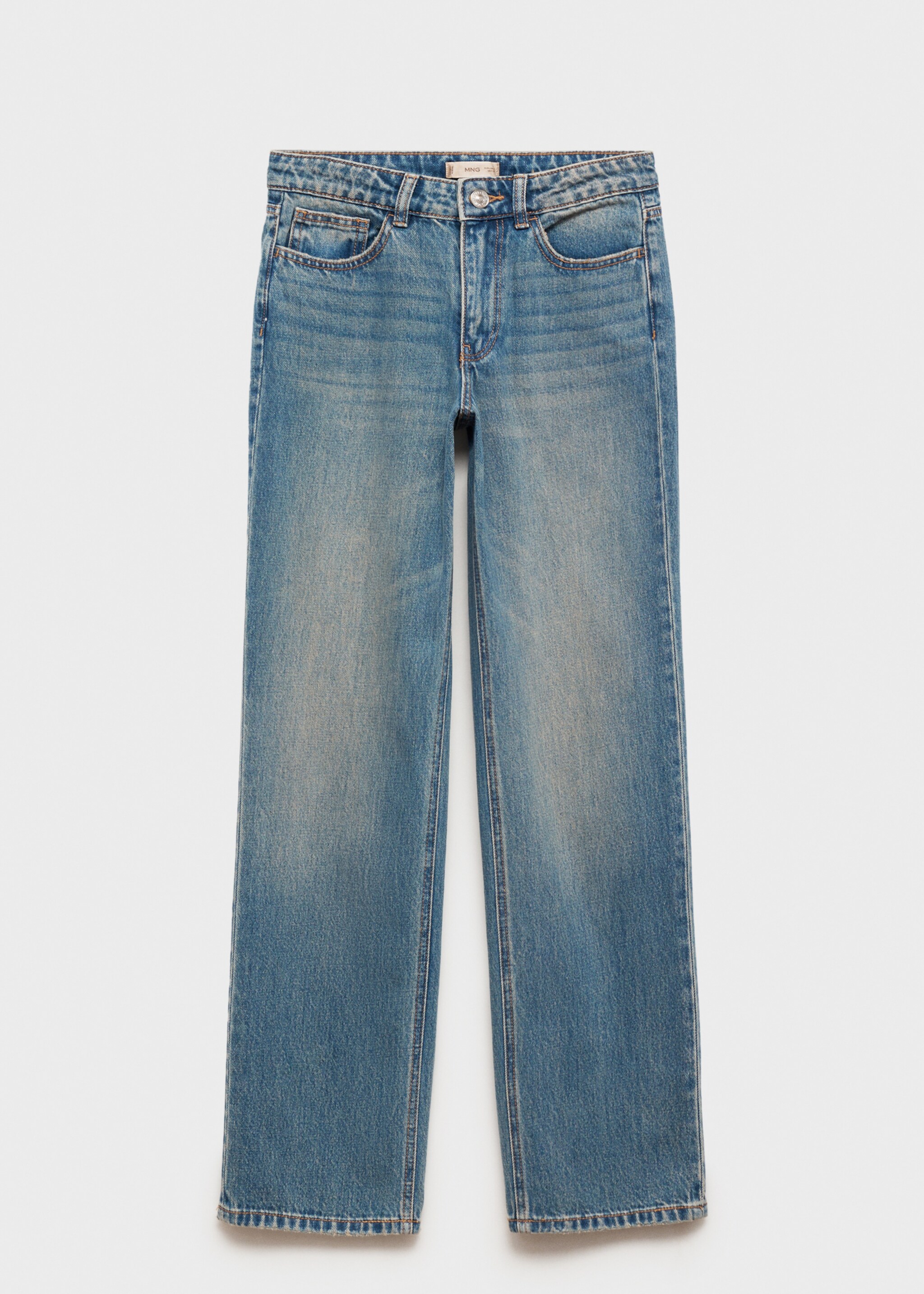 Gerade Jeans mit mittlerem Bund - Artikel ohne Model, Mittelgrau Vintage. Ref: 77000620-00.
