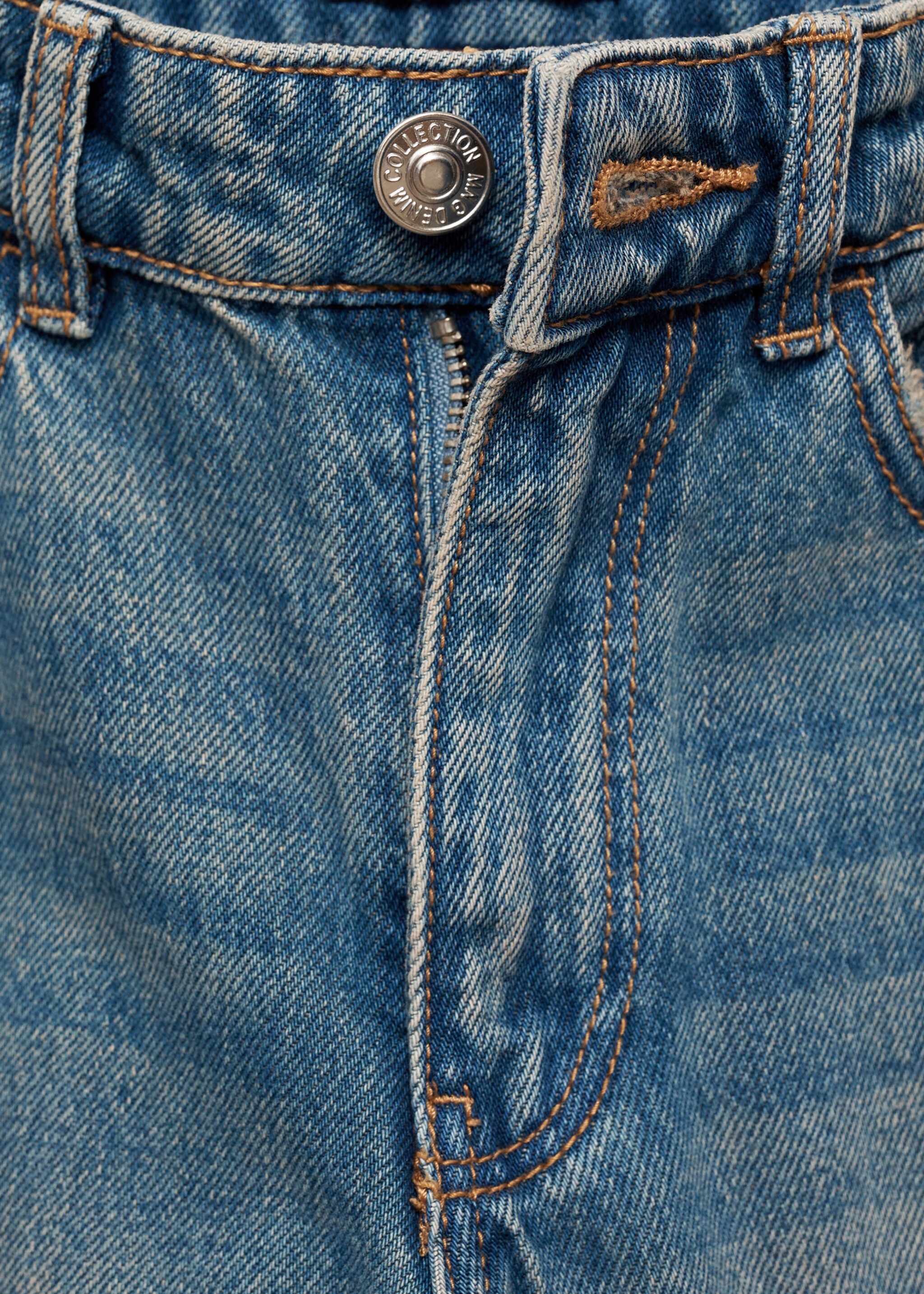 Gerade Jeans mit mittlerem Bund - Detail des Artikels 8, Mittelgrau Vintage. Ref: 77000620-00.