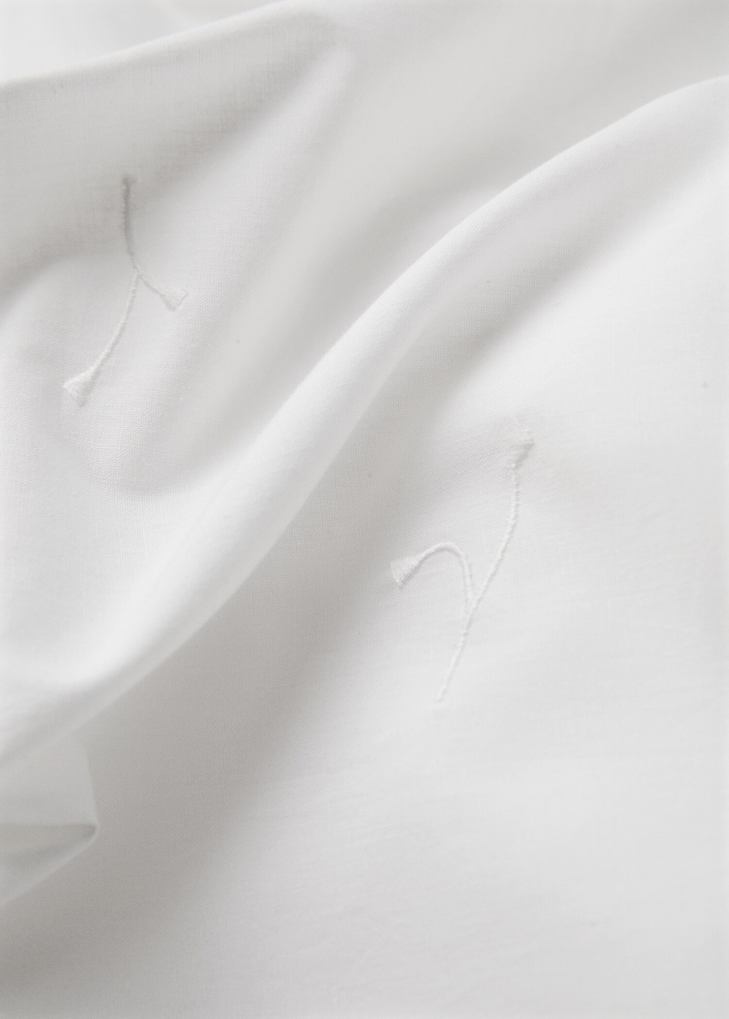 Housse de couette coton broderie florale lit 90 cm - Détail de l'article 1