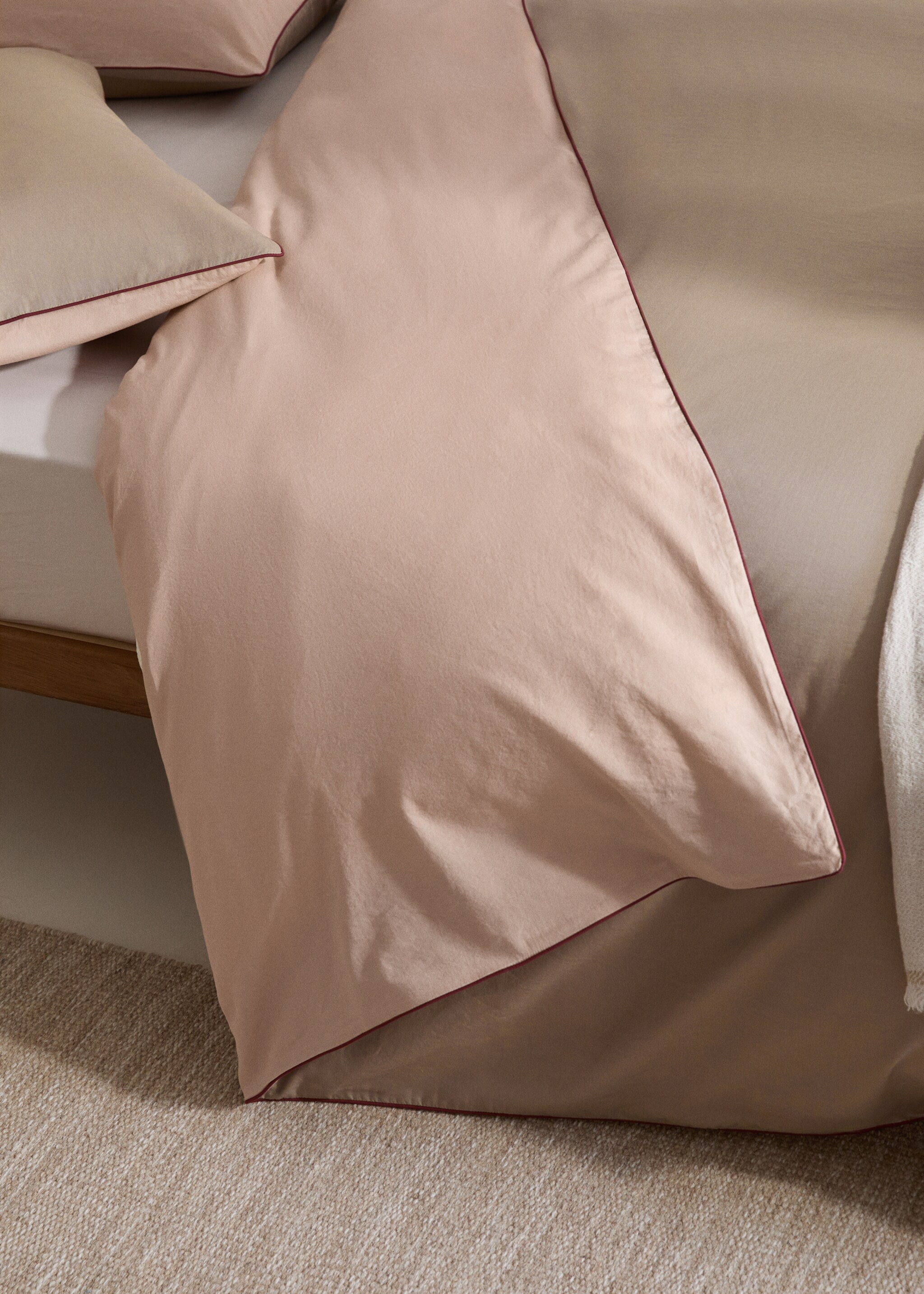 Wendbarer zweifarbiger Bettbezug für 135 cm Bett - Detail des Artikels 8, Rosa. Ref: 77000626-00.