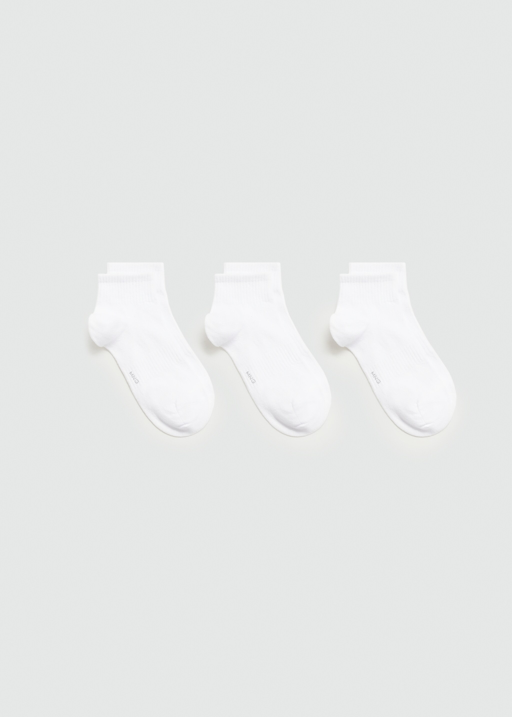 3-pack of ribbed cotton socks - Article without model, White. Ref: 77000637-00.