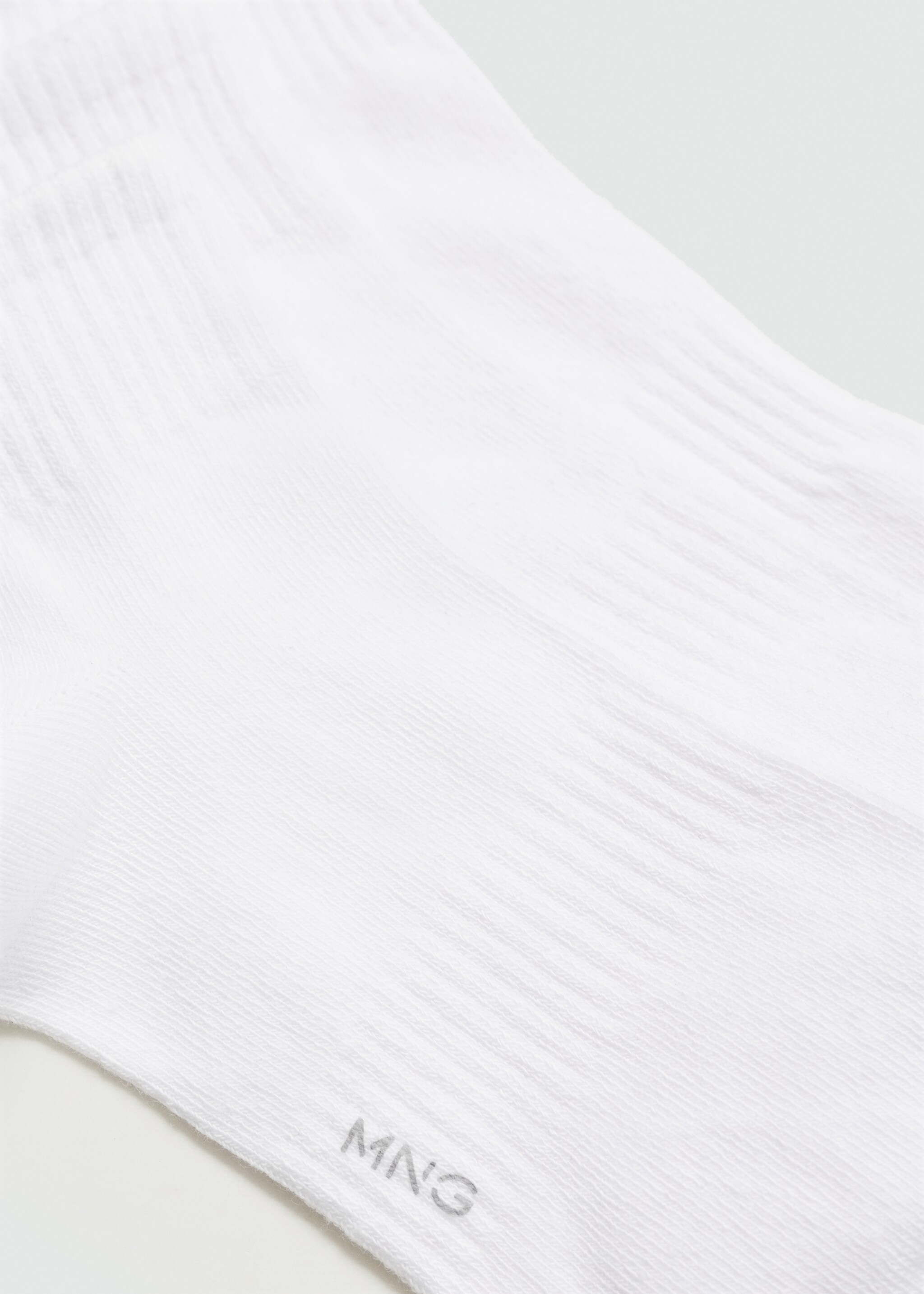 3-pack of ribbed cotton socks - Details of the article 8, White. Ref: 77000637-00.