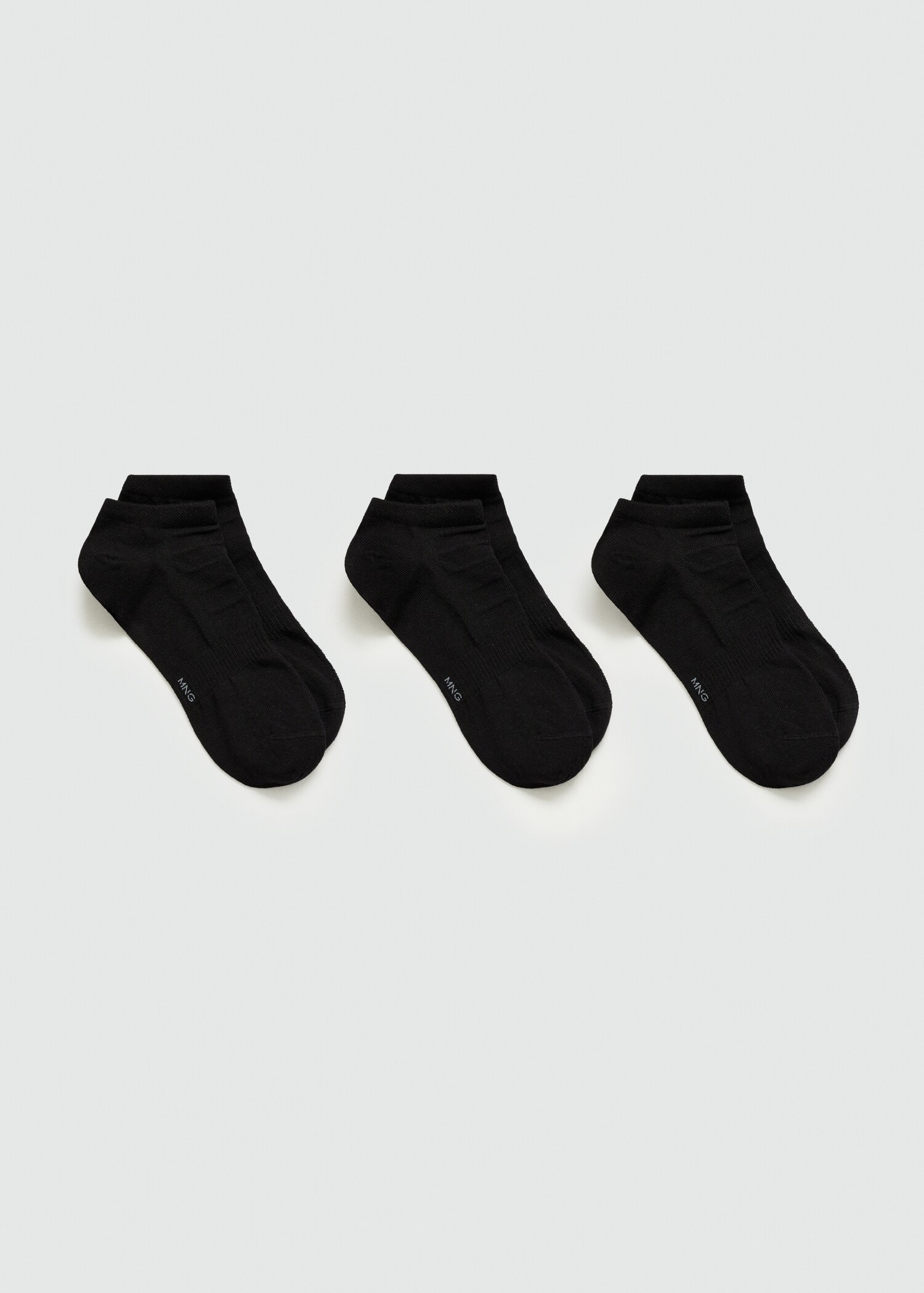 Pack of 3 plain cotton socks - Article without model