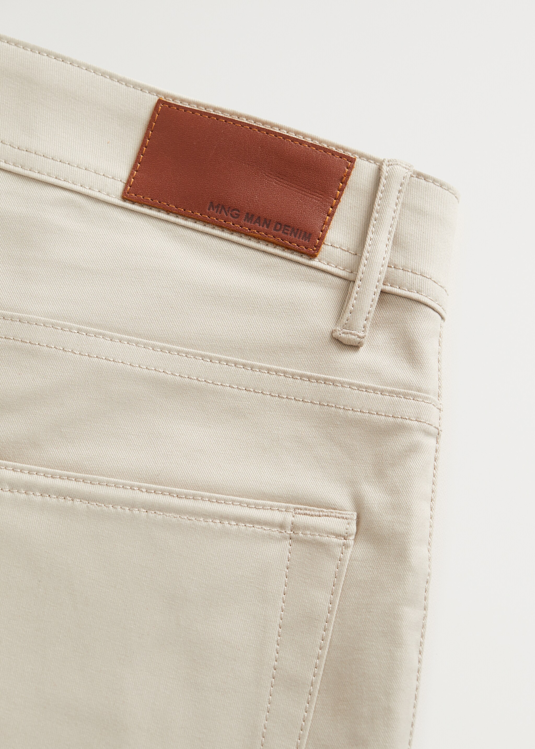 Slim fit denim-effect serge pants - Details of the article 7