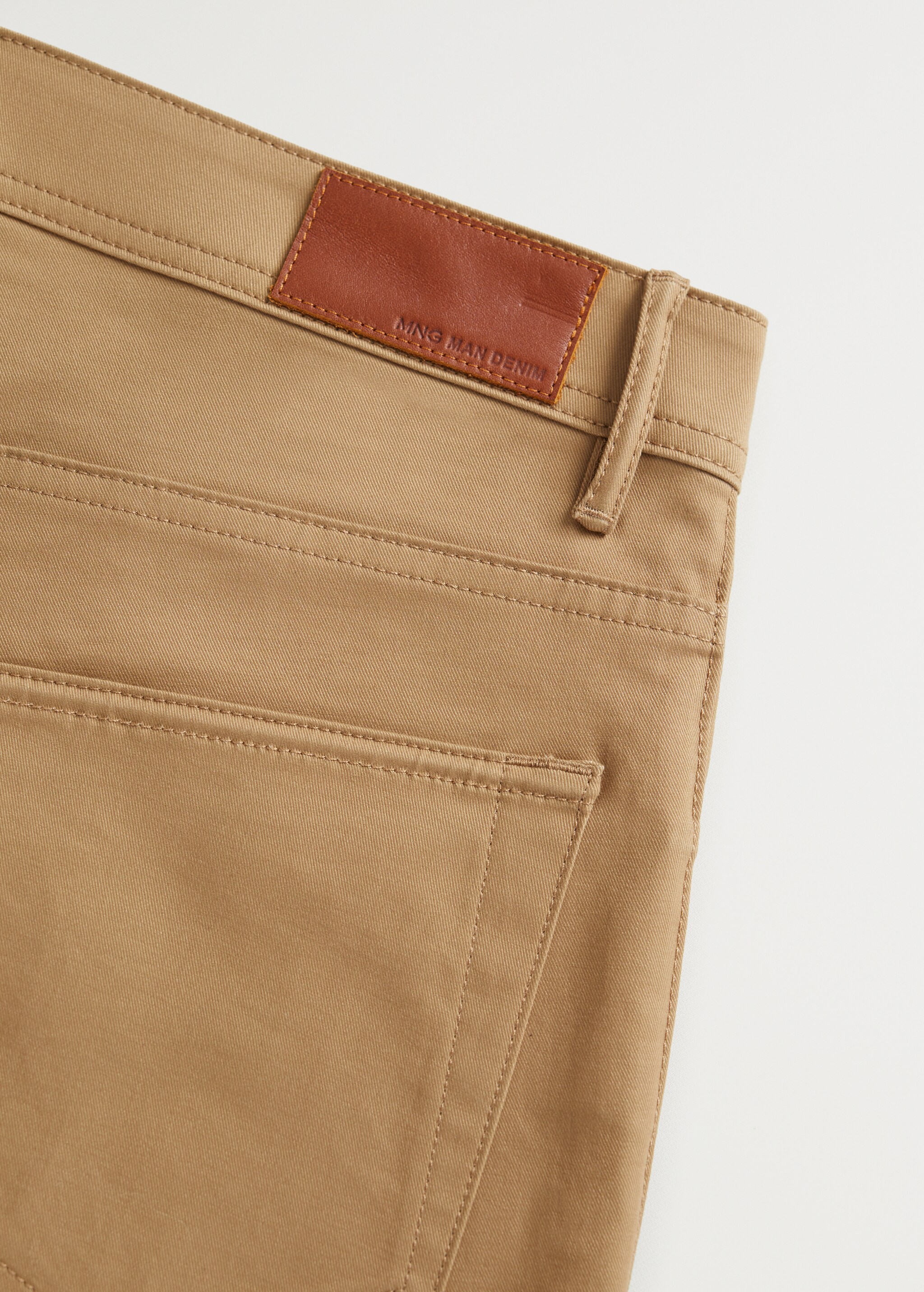 Slim fit denim-effect serge pants - Details of the article 7