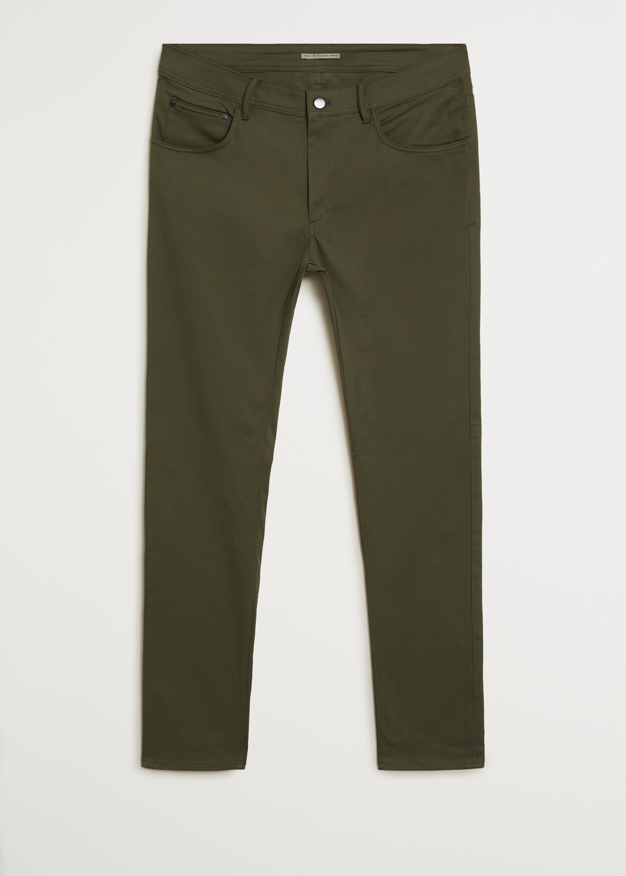 Slim fit denim-effect serge pants - Article without model