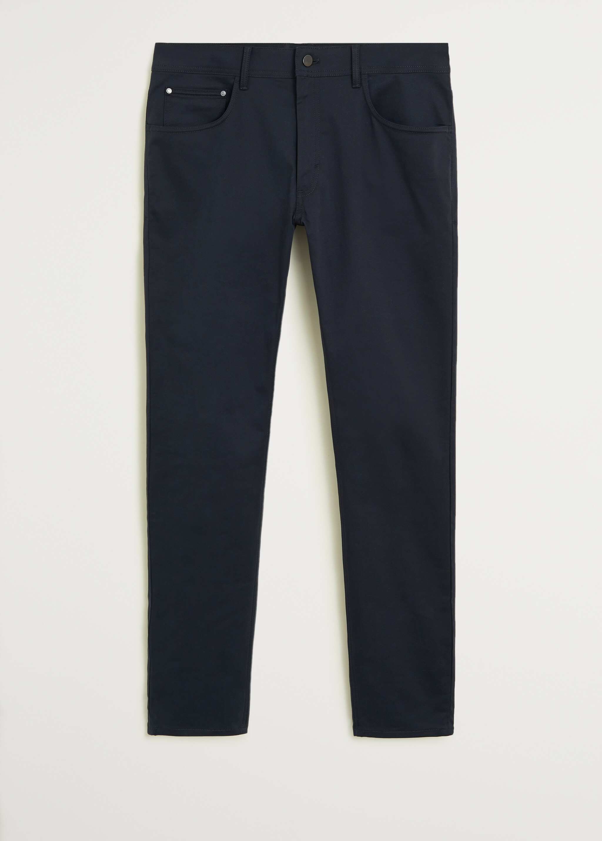 Slim fit denim-effect serge pants - Article without model