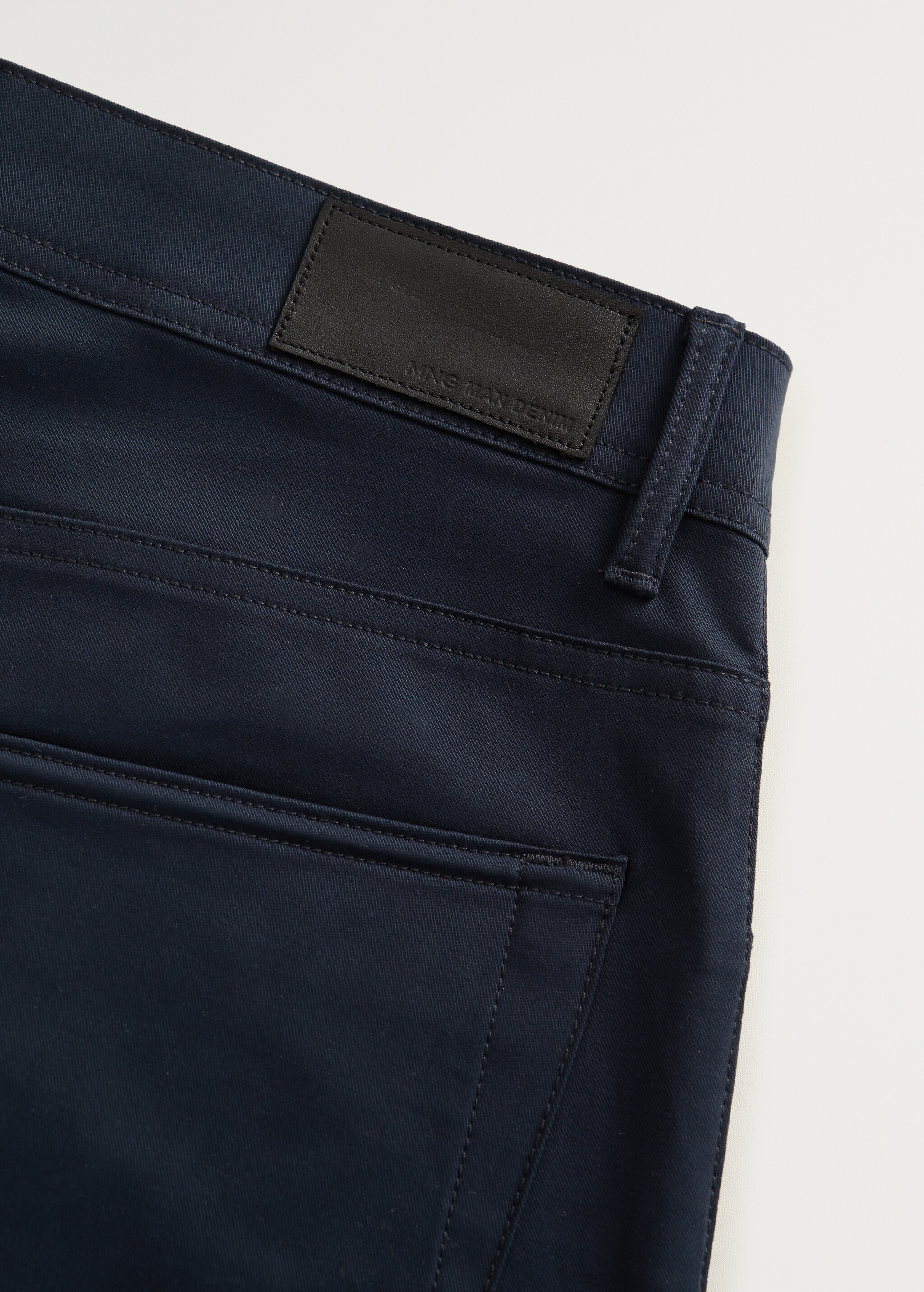 Slim fit denim-effect serge pants - Details of the article 7