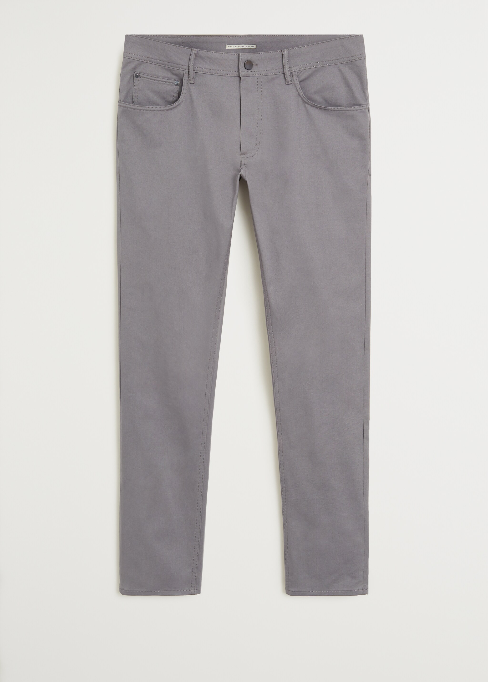 Slim fit denim-effect serge pants - Article without model
