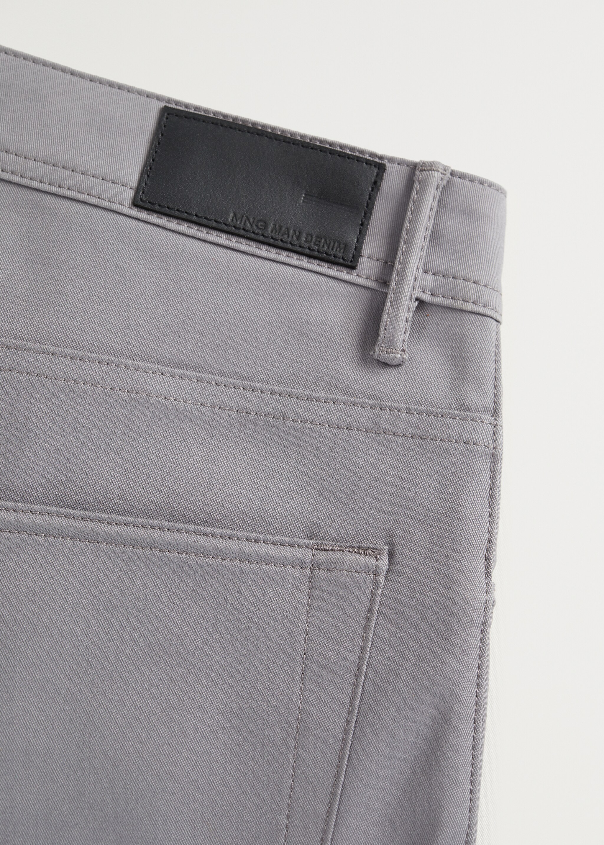 Slim fit denim-effect serge pants - Details of the article 7