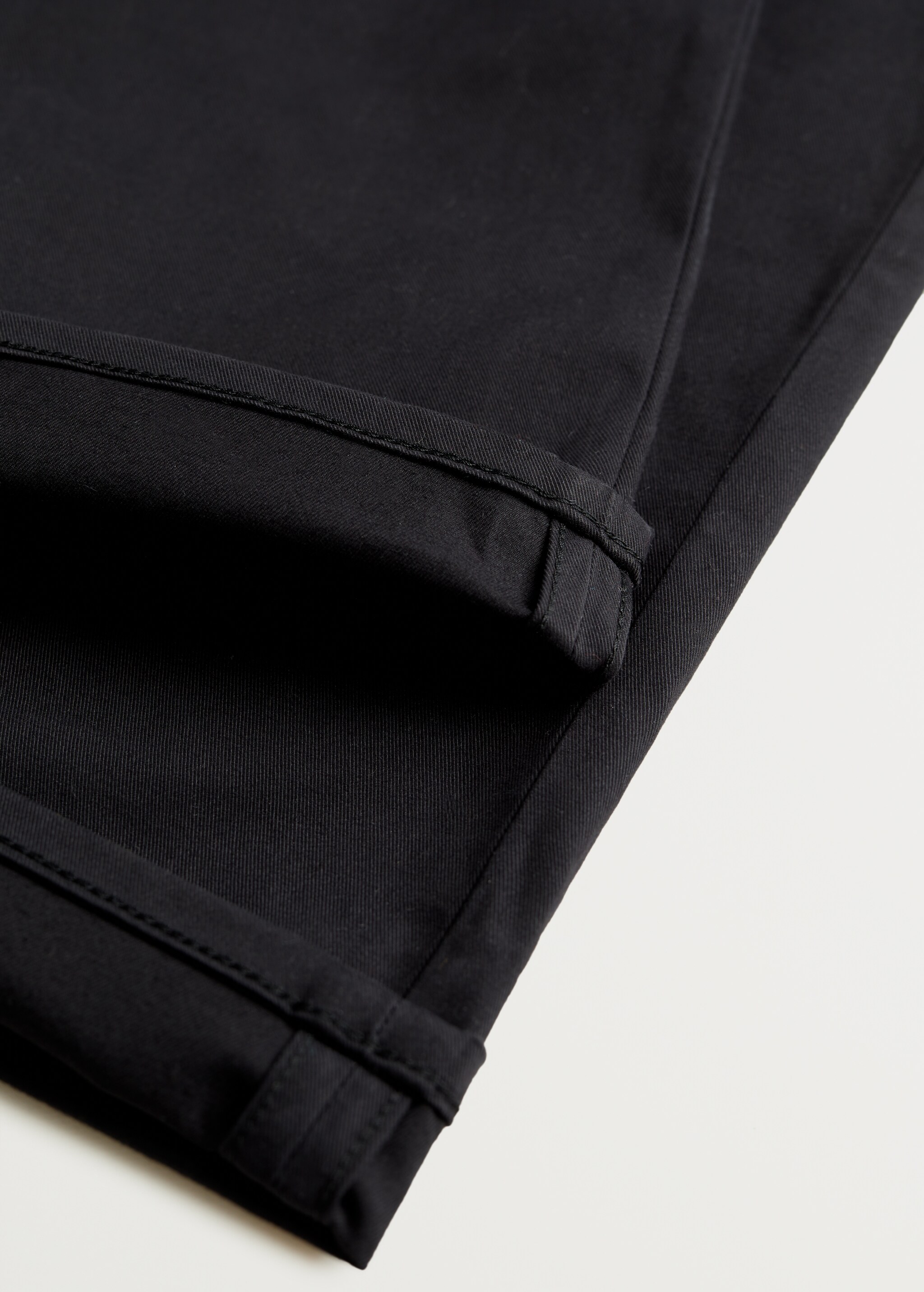 Slim fit denim-effect serge pants - Details of the article 8