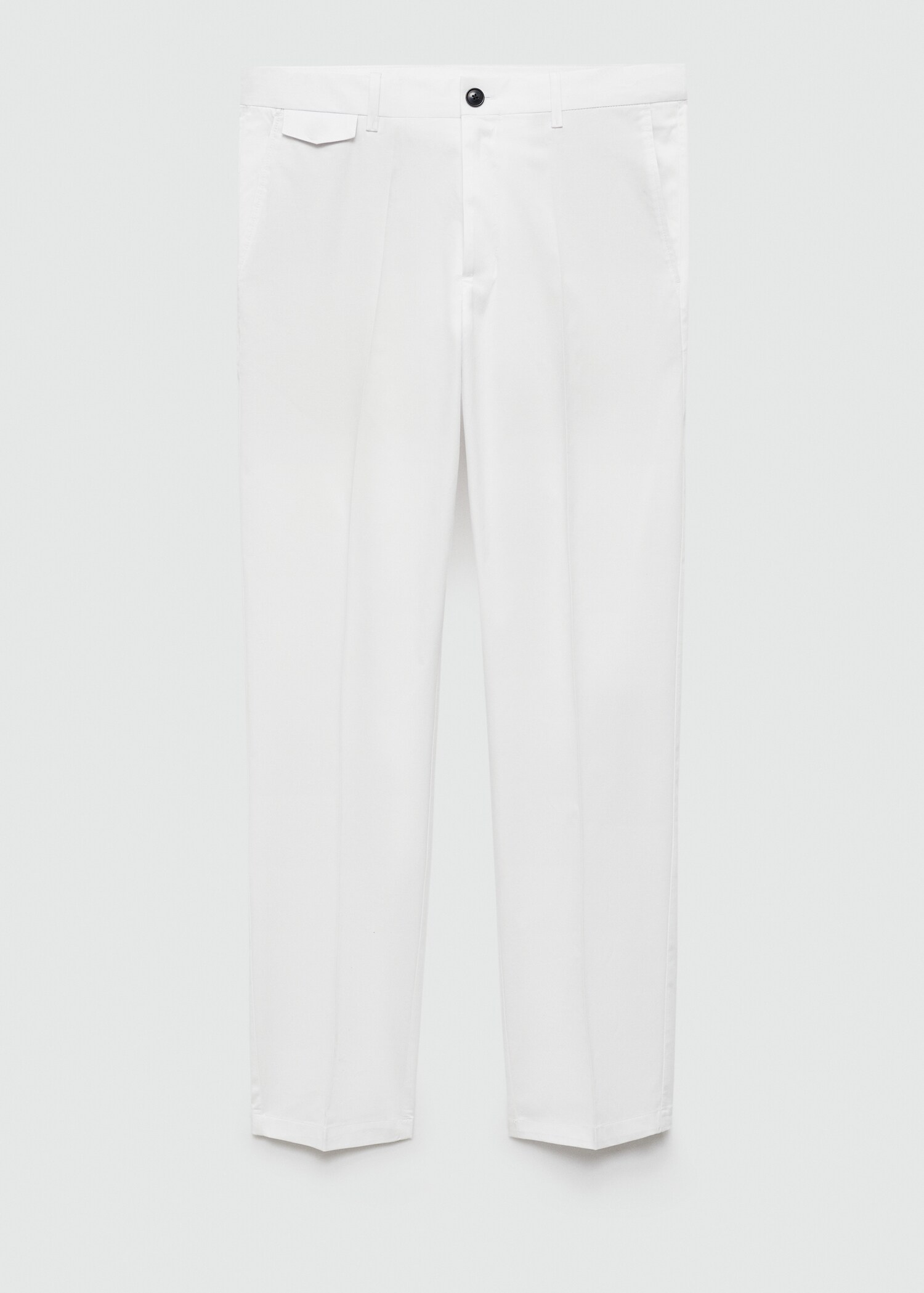 Regular fit structure cotton trousers - Article without model