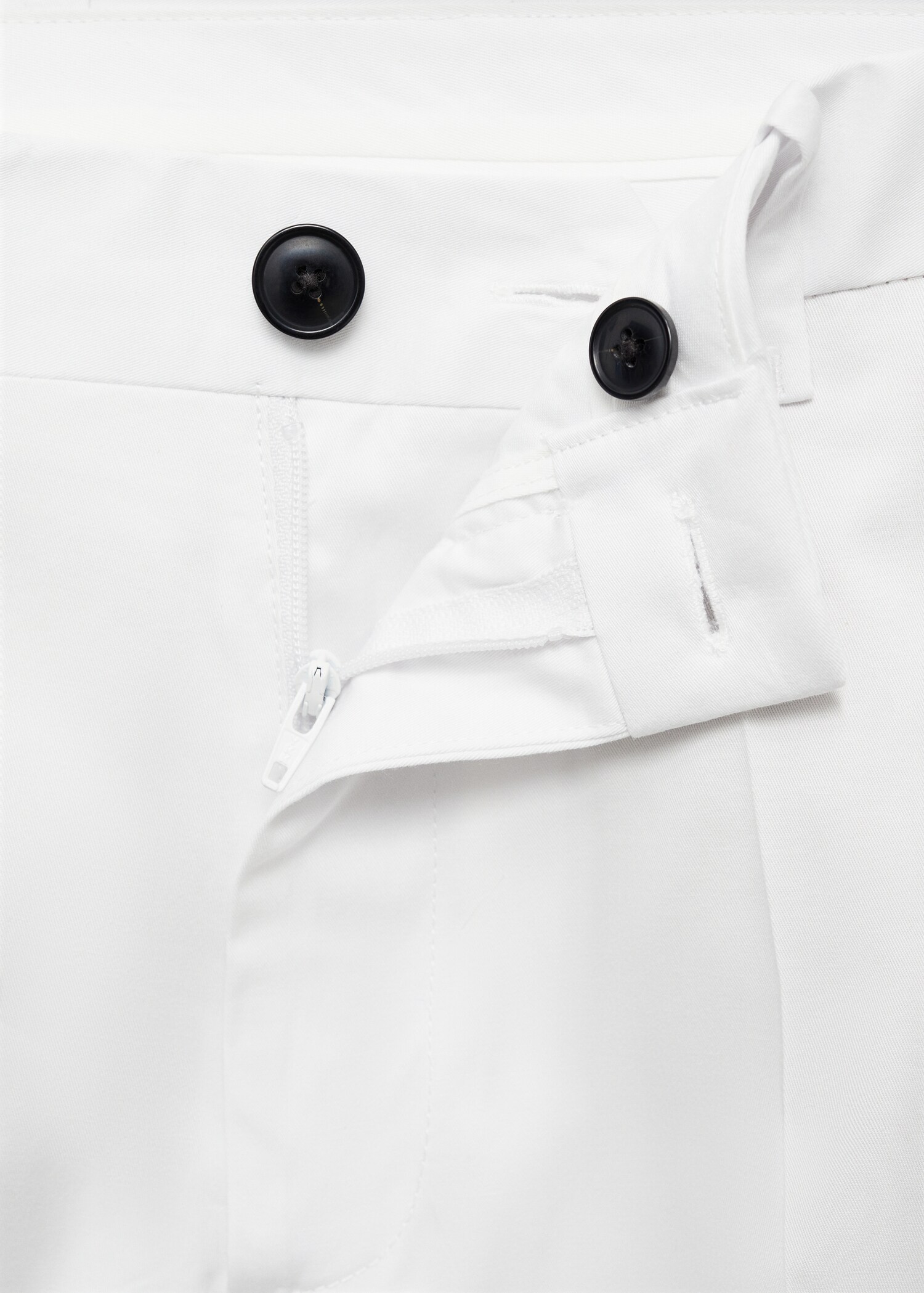Regular fit structure cotton trousers - Details of the article 8