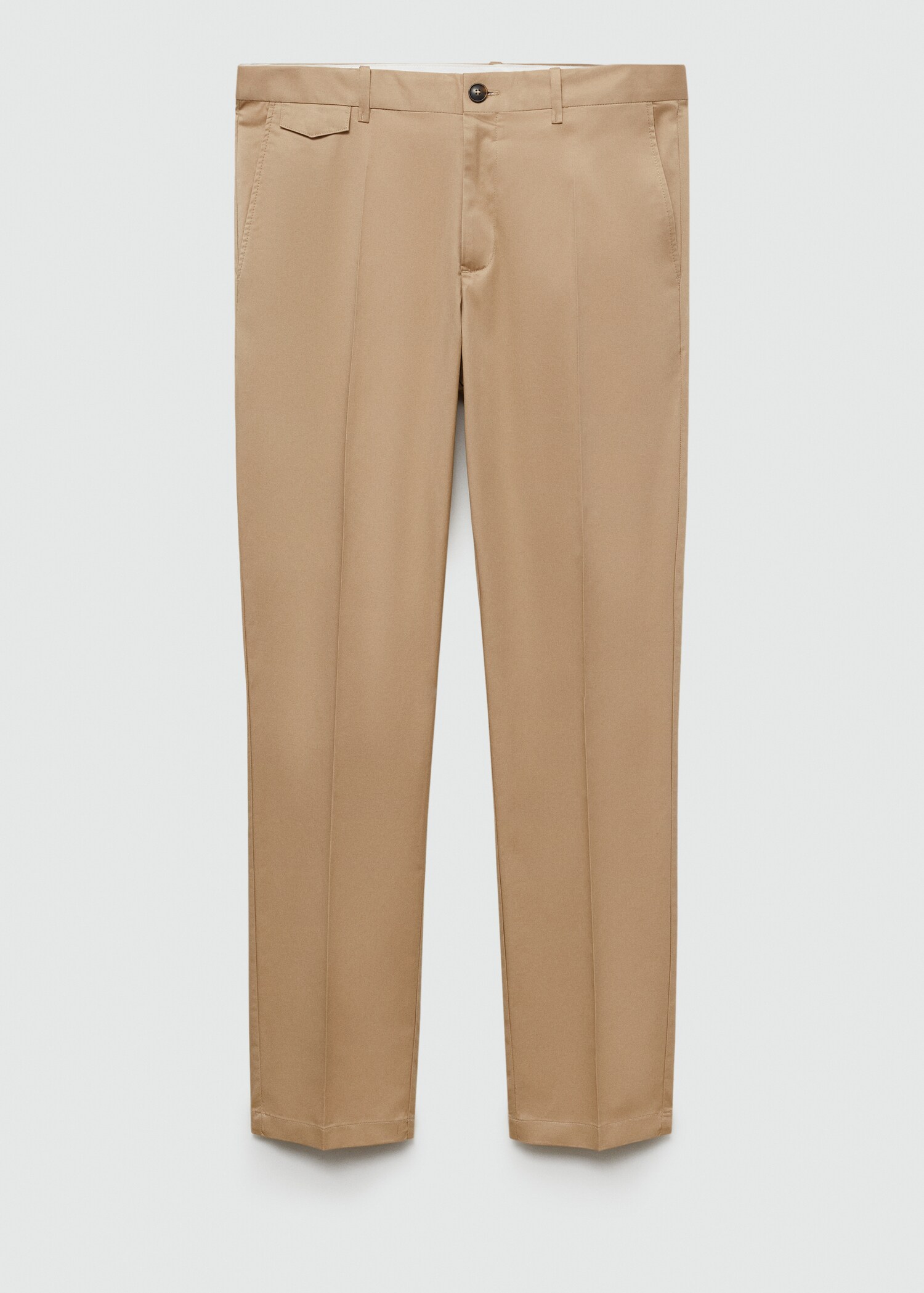 Regular fit structure cotton trousers - Article without model