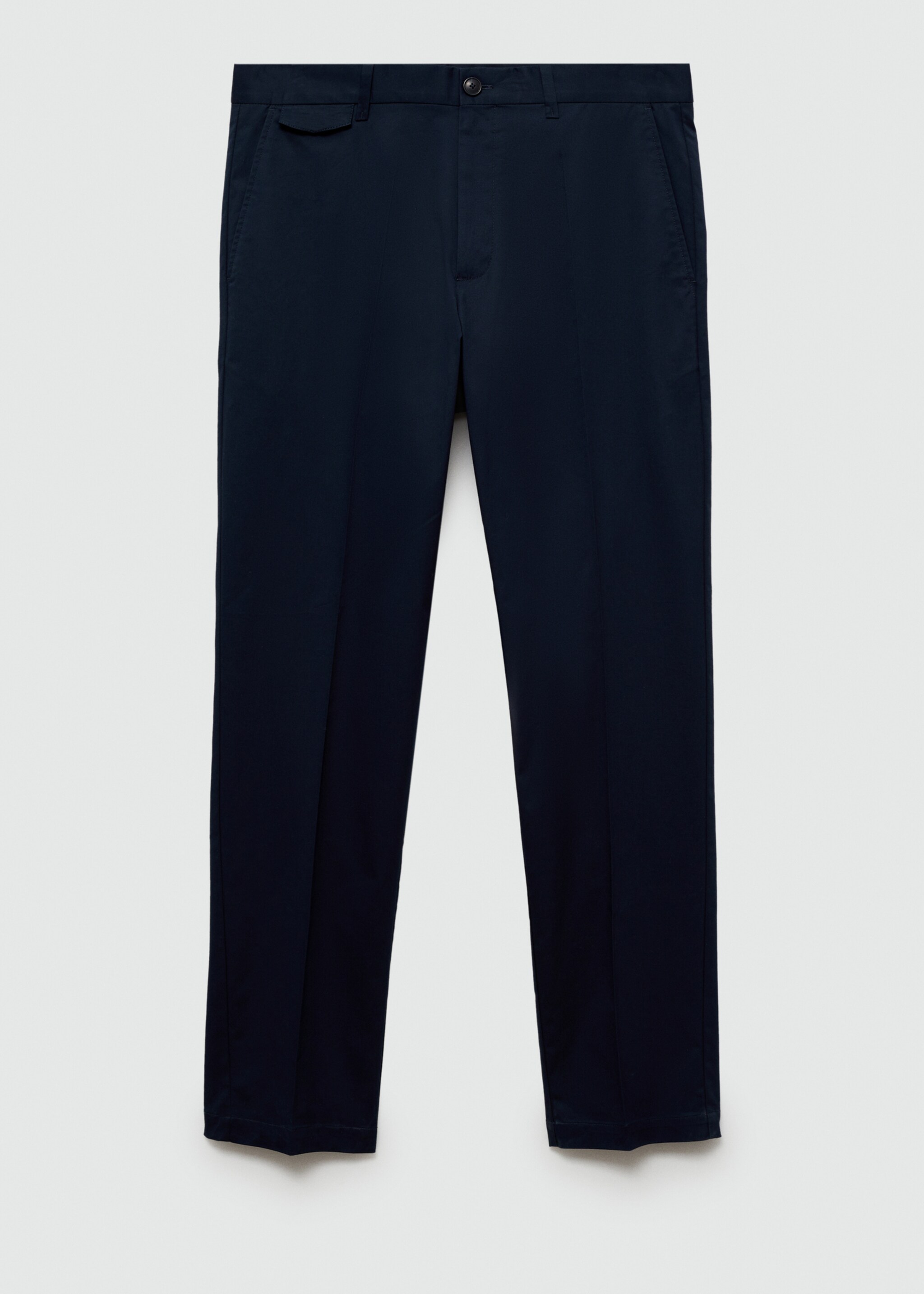 Regular fit structure cotton trousers - Article without model