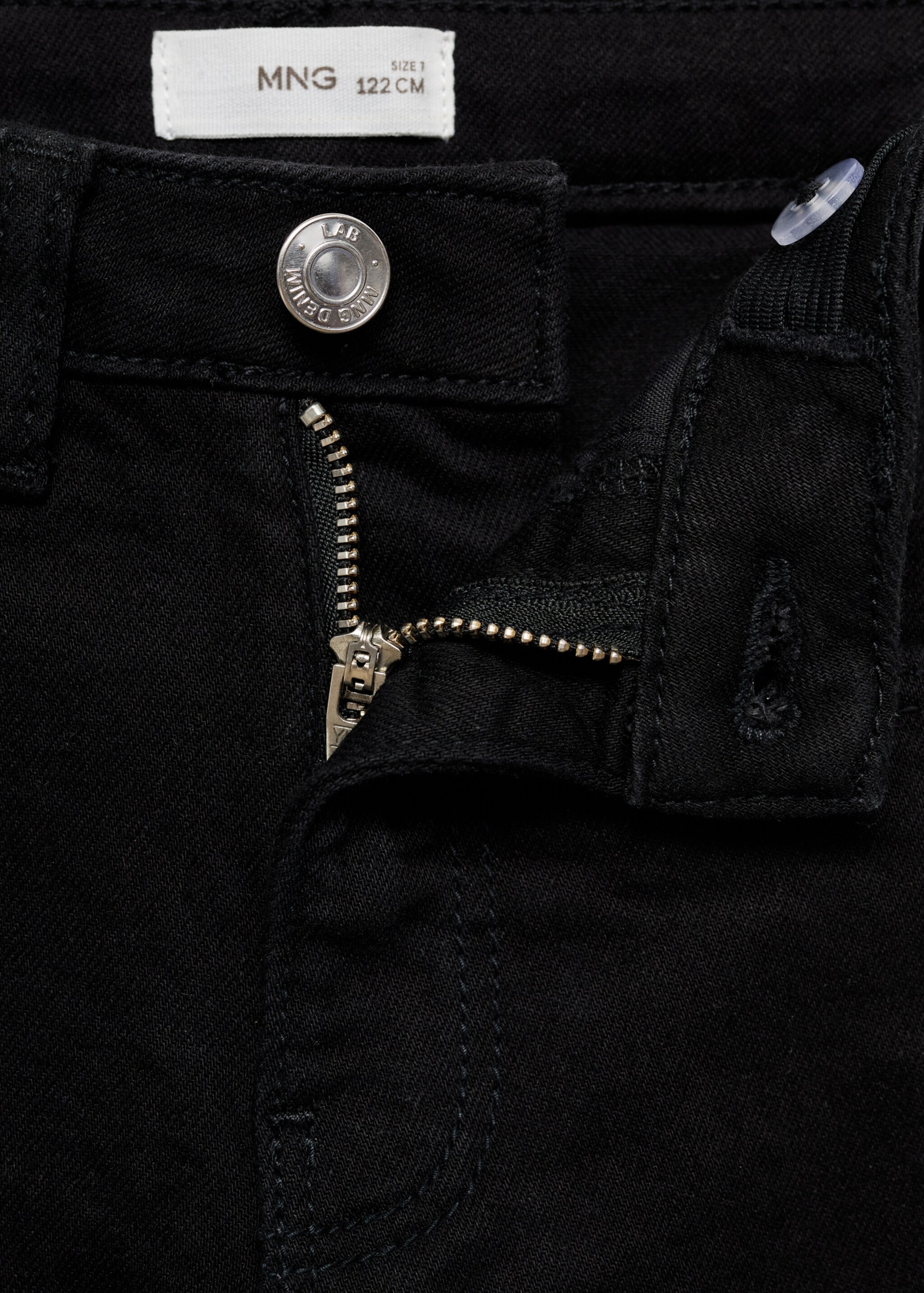 Skinny jeans - Details of the article 8, Black denim. Ref: 77001012-00.