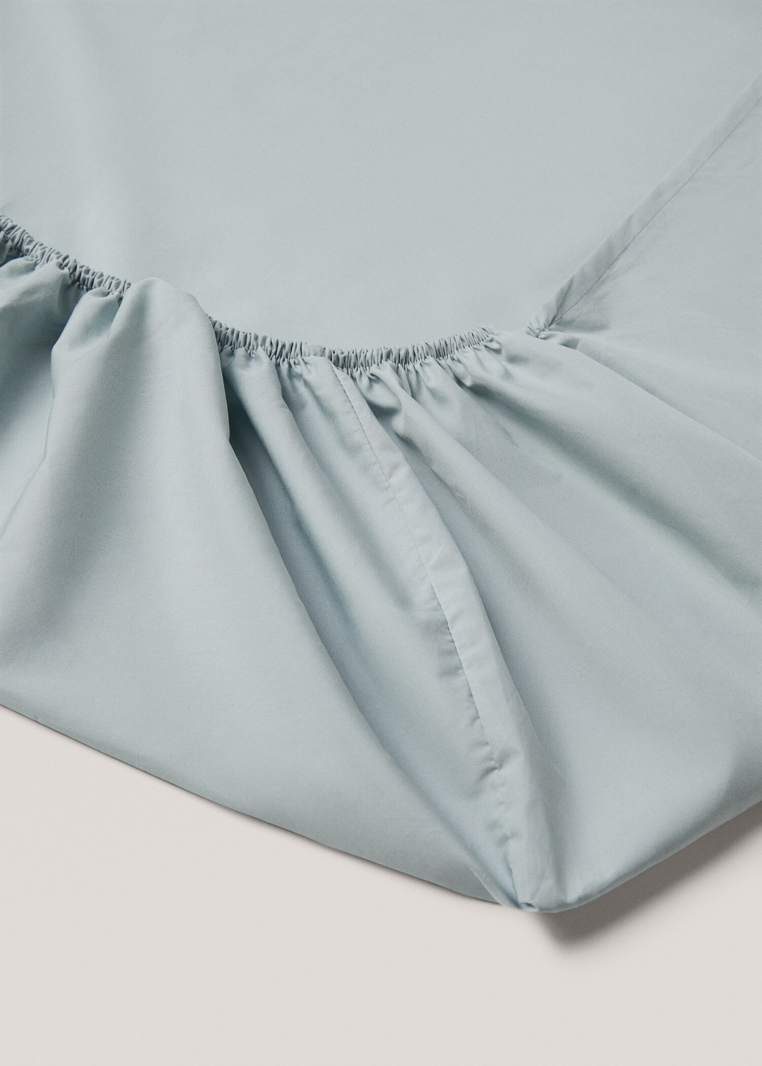 Percale cotton fitted sheet 300 threads for king bed - Details of the article 1
