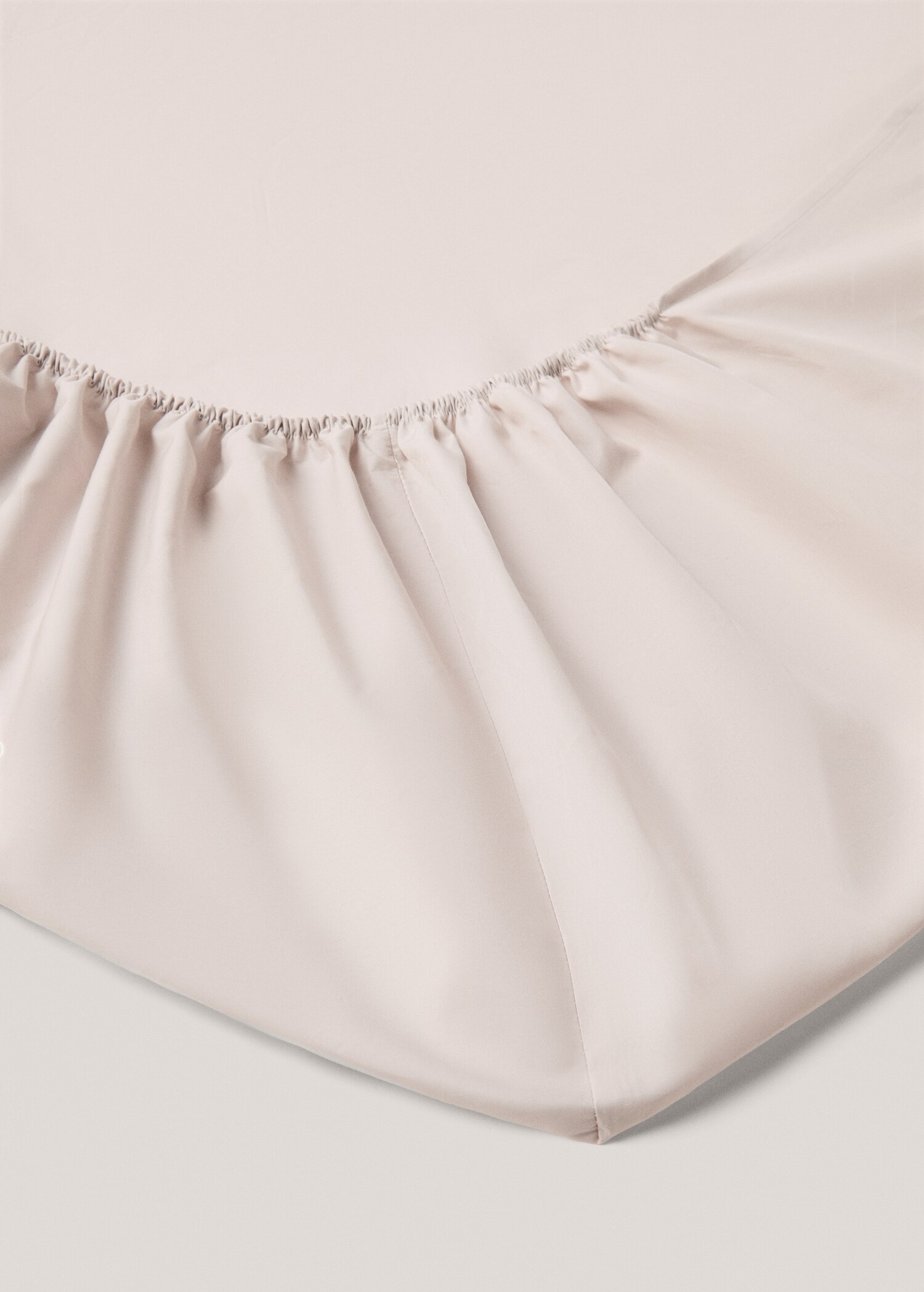 Percale cotton fitted sheet 300 threads for king bed - Details of the article 1