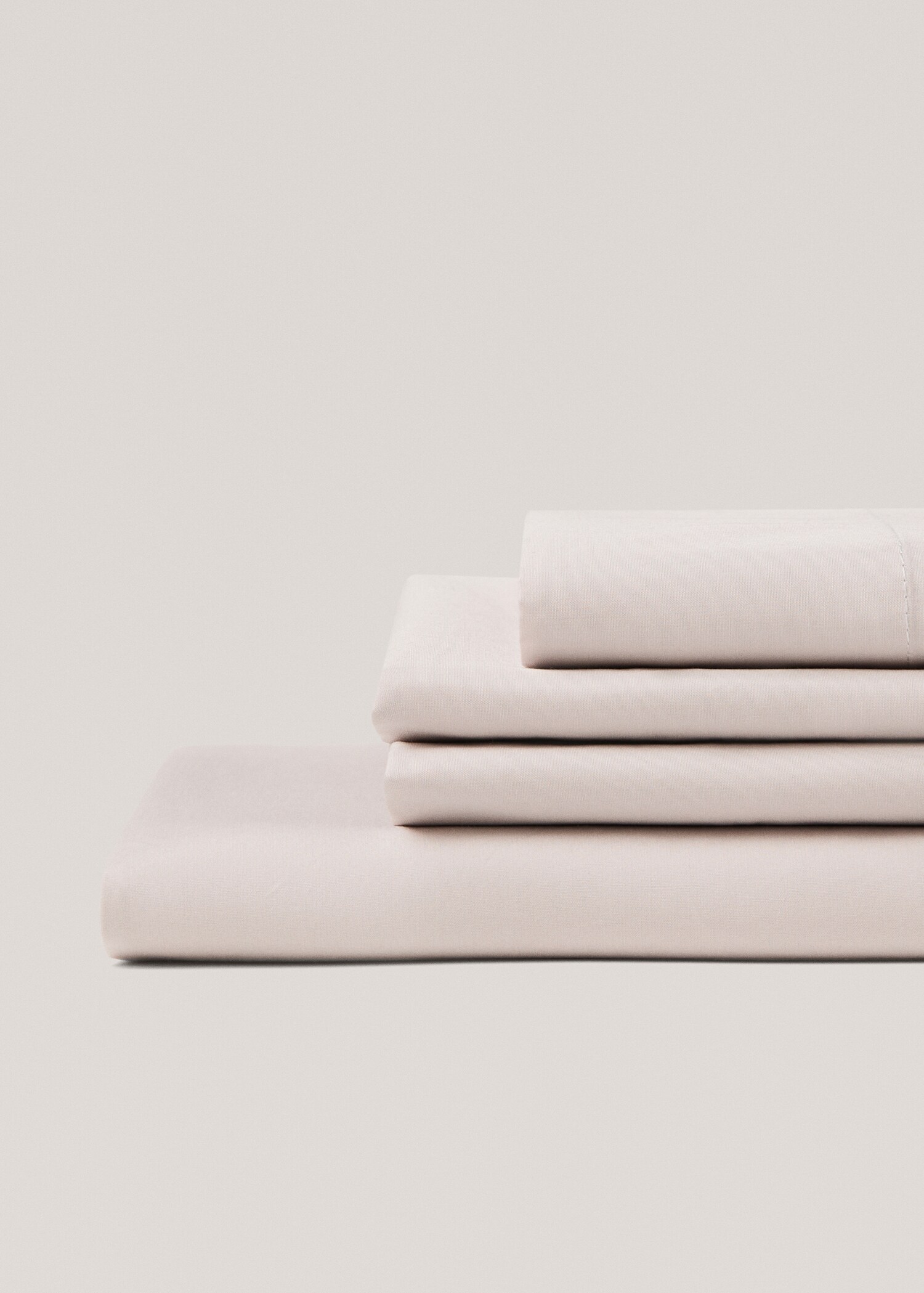 Lençol de baixo de percal de 300 fios (cama 90 cm) - Plano médio