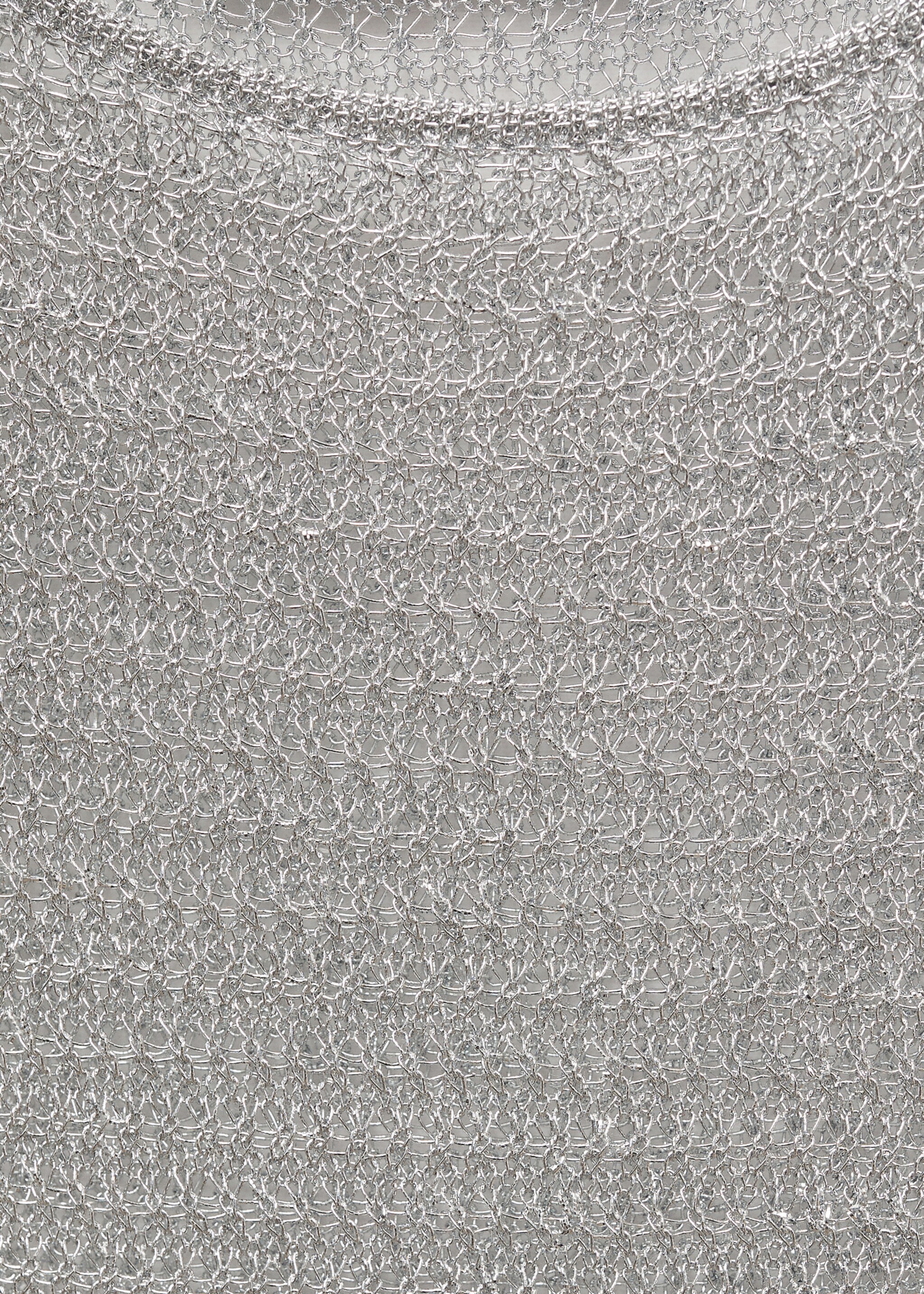 Lurex knitted dress - Details of the article 0, Silver. Ref: 77001508-00.