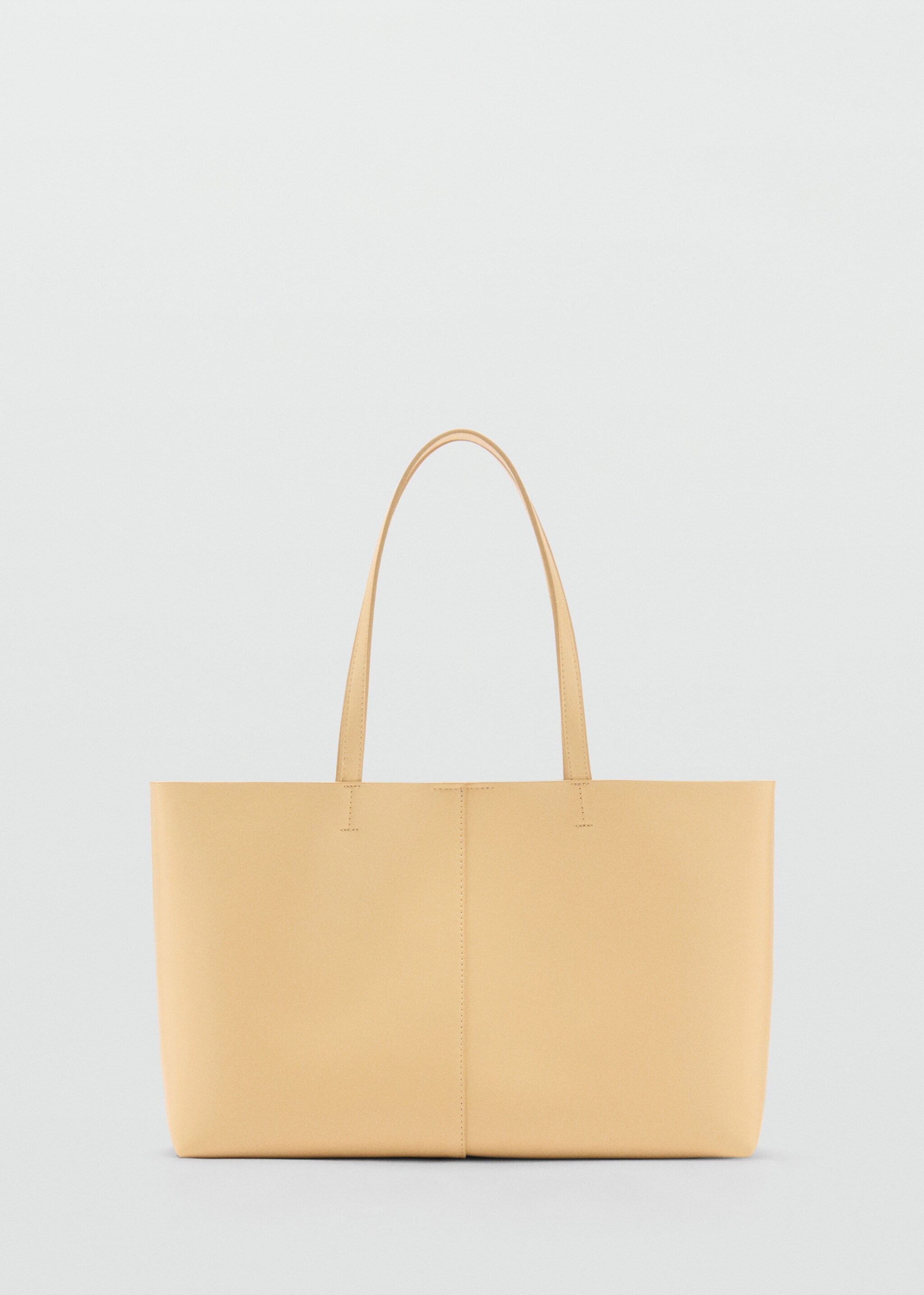 Shopper-Bag mit Ledereffekt - Artikel ohne Model, Pastellgelb. Ref: 77002009-00.