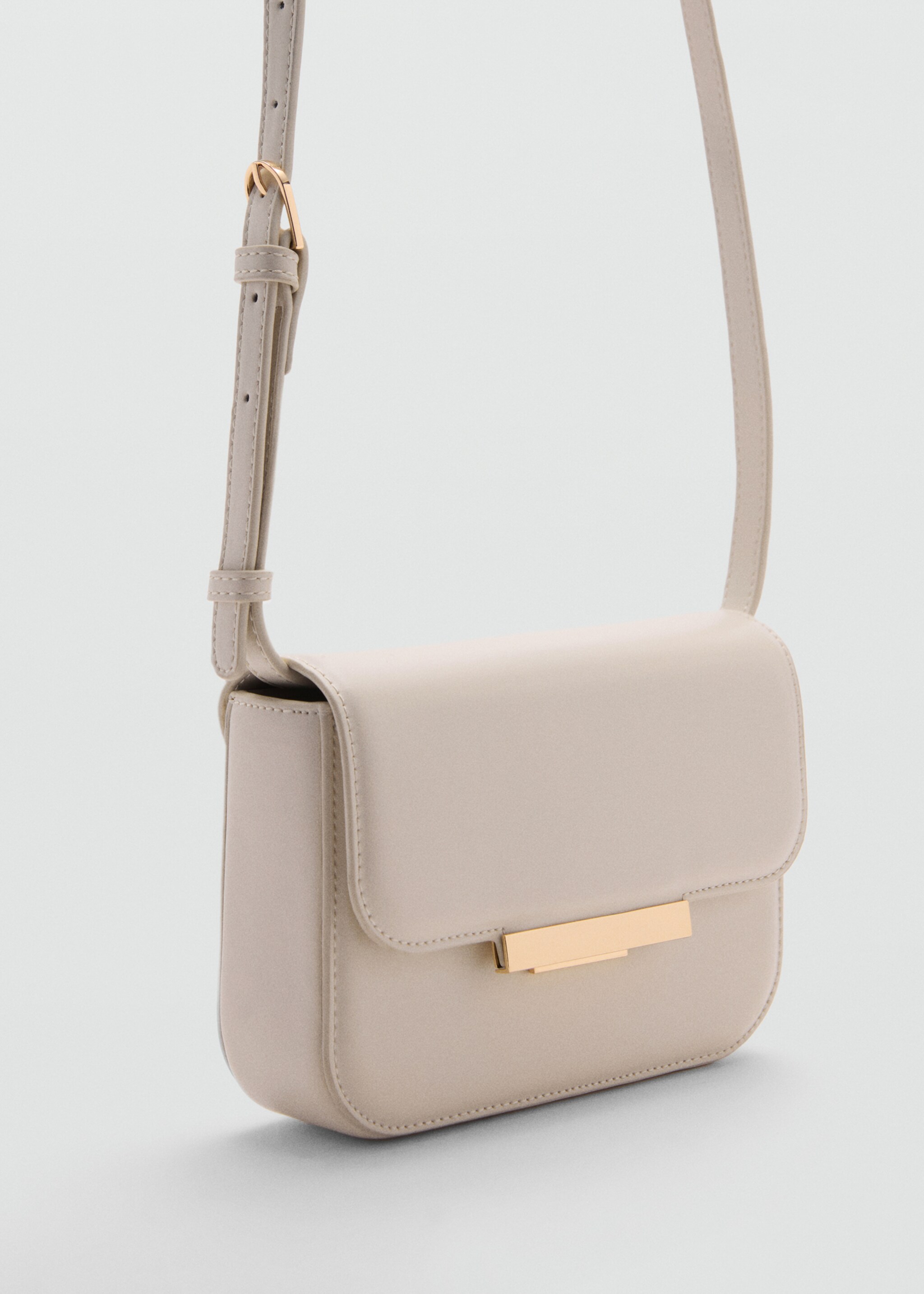 Crossbody bag with flap - Medium plane, Off White. Ref: 77002012-00.