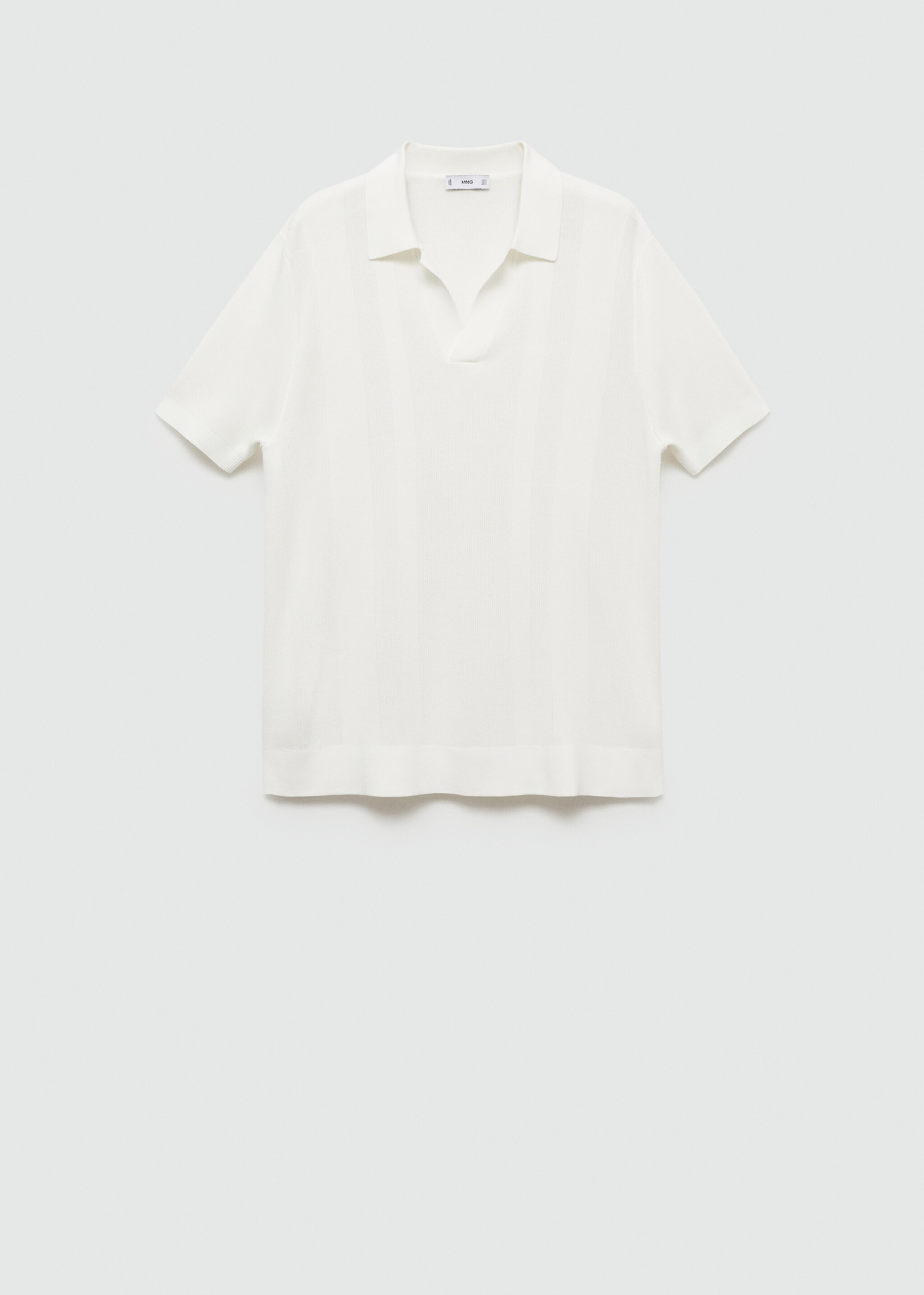 Ribbed knit polo shirt - Article without model