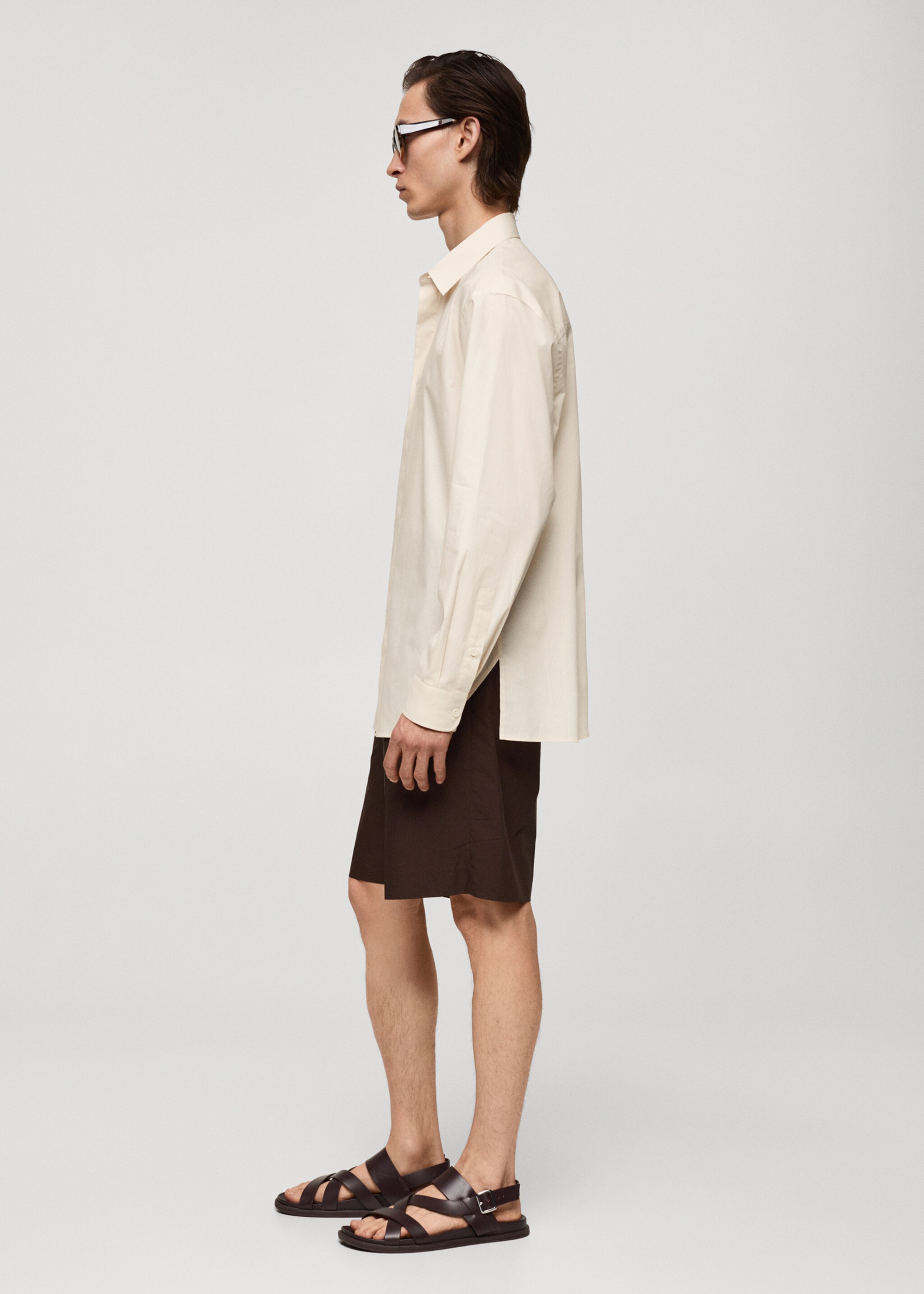 Chemise regular-fit 100 % coton - Détail de l'article 2, Écru. Ref: 77002541-00.