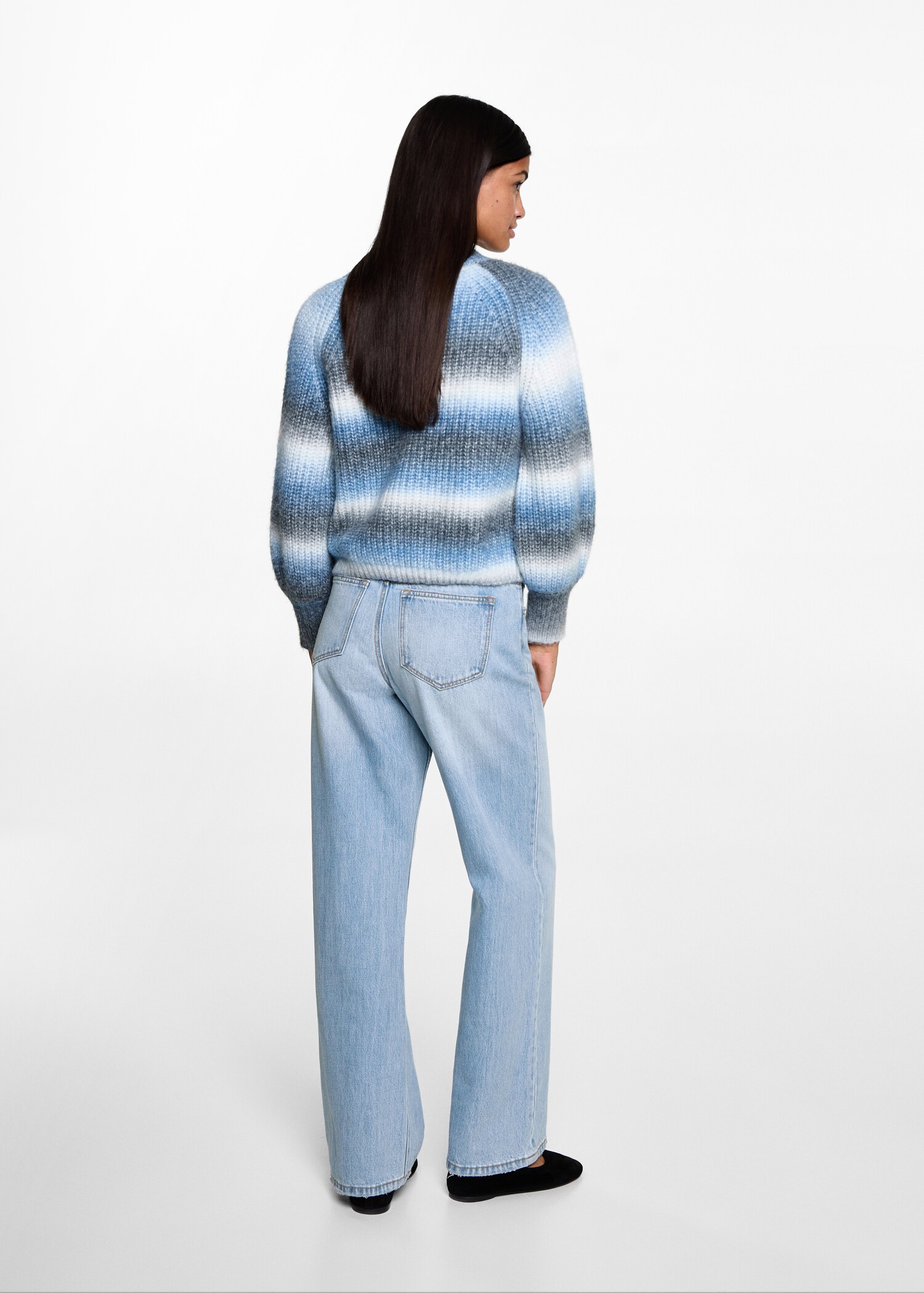 Wideleg jeans with drawstring - Reverse of the article