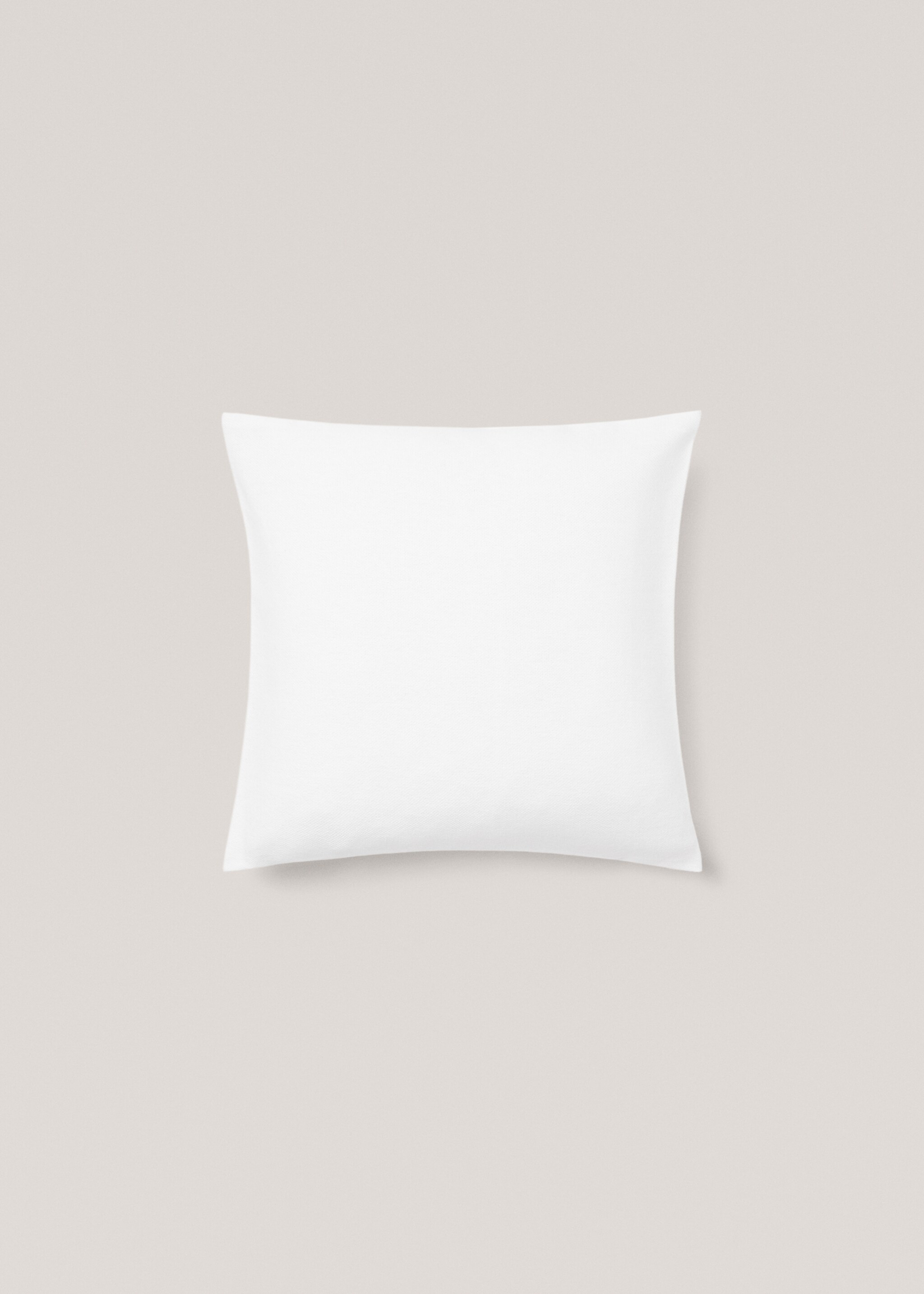 Unifarbener Kissenbezug aus Baumwolle, 45 x 45 cm - Artikel ohne Model, Cremeweiß. Ref: 77002550-00.