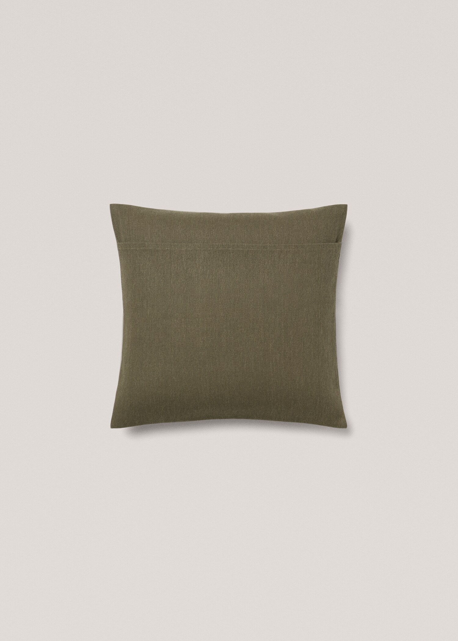 Unifarbener Kissenbezug aus Baumwolle, 45 x 45 cm - Detail des Artikels 1