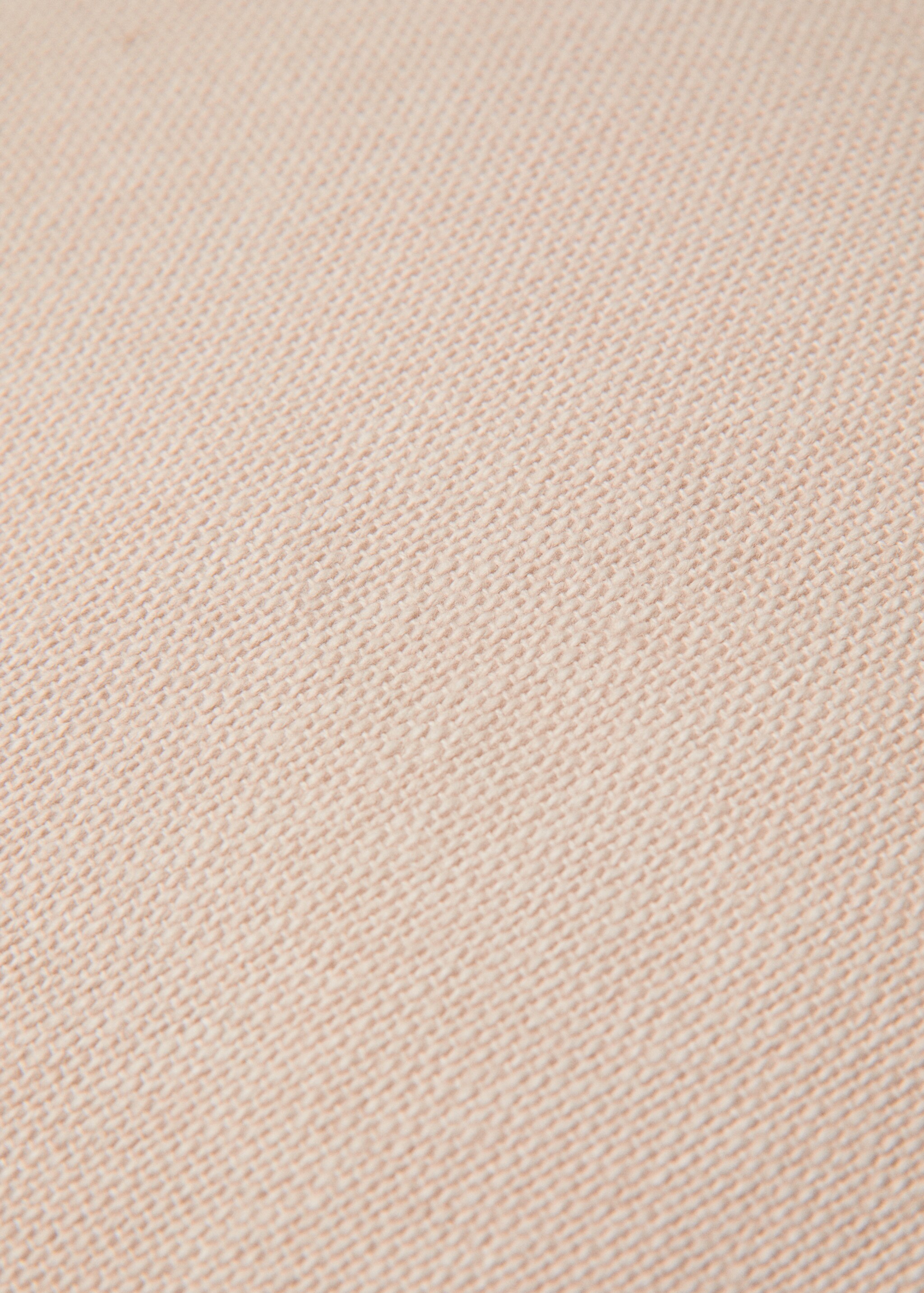 Cotton cushion cover with trim 45x45cm - Details of the article 2, Sand. Ref: 77002551-00.